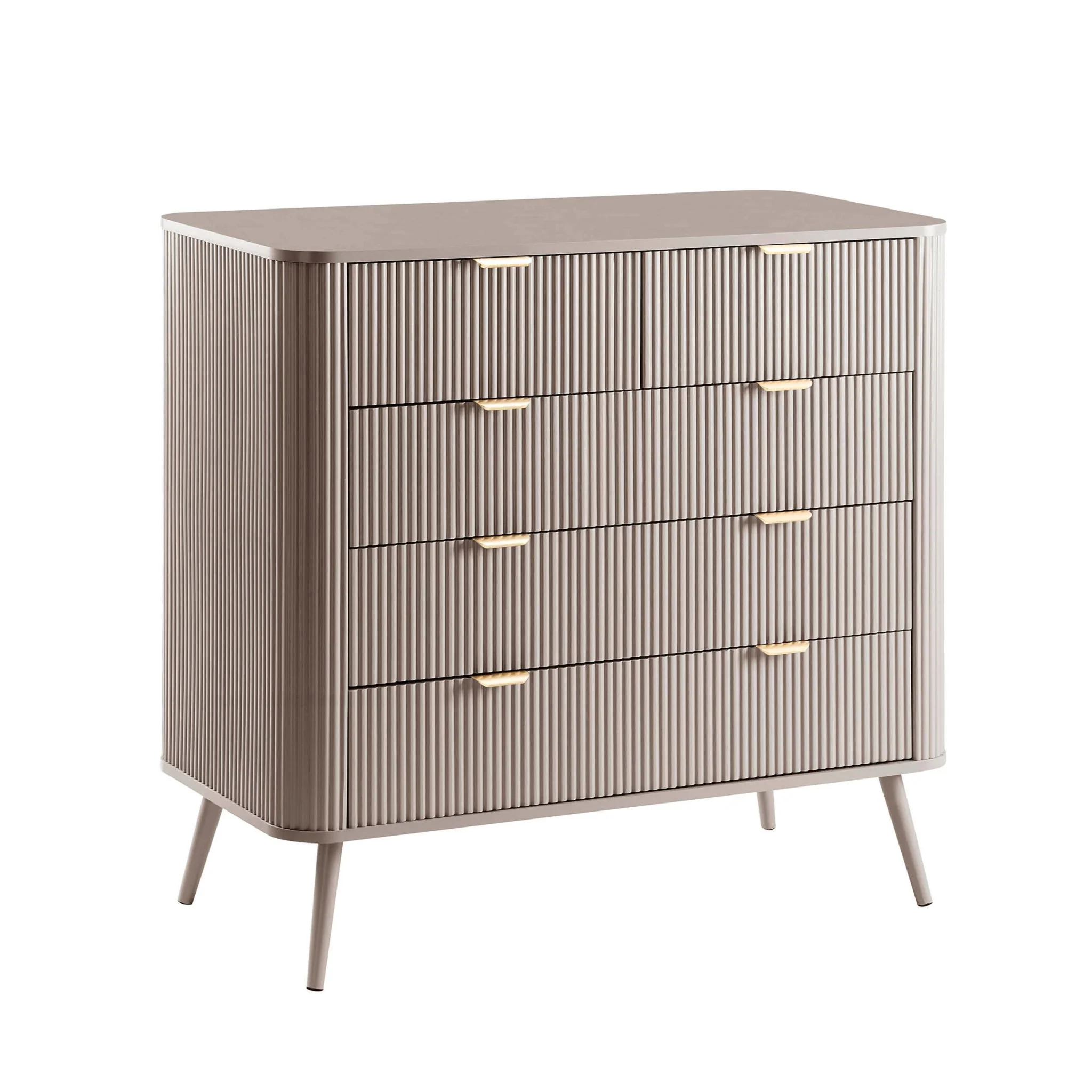 Hattie 5 Drawer Chest - Taupe - Image 2