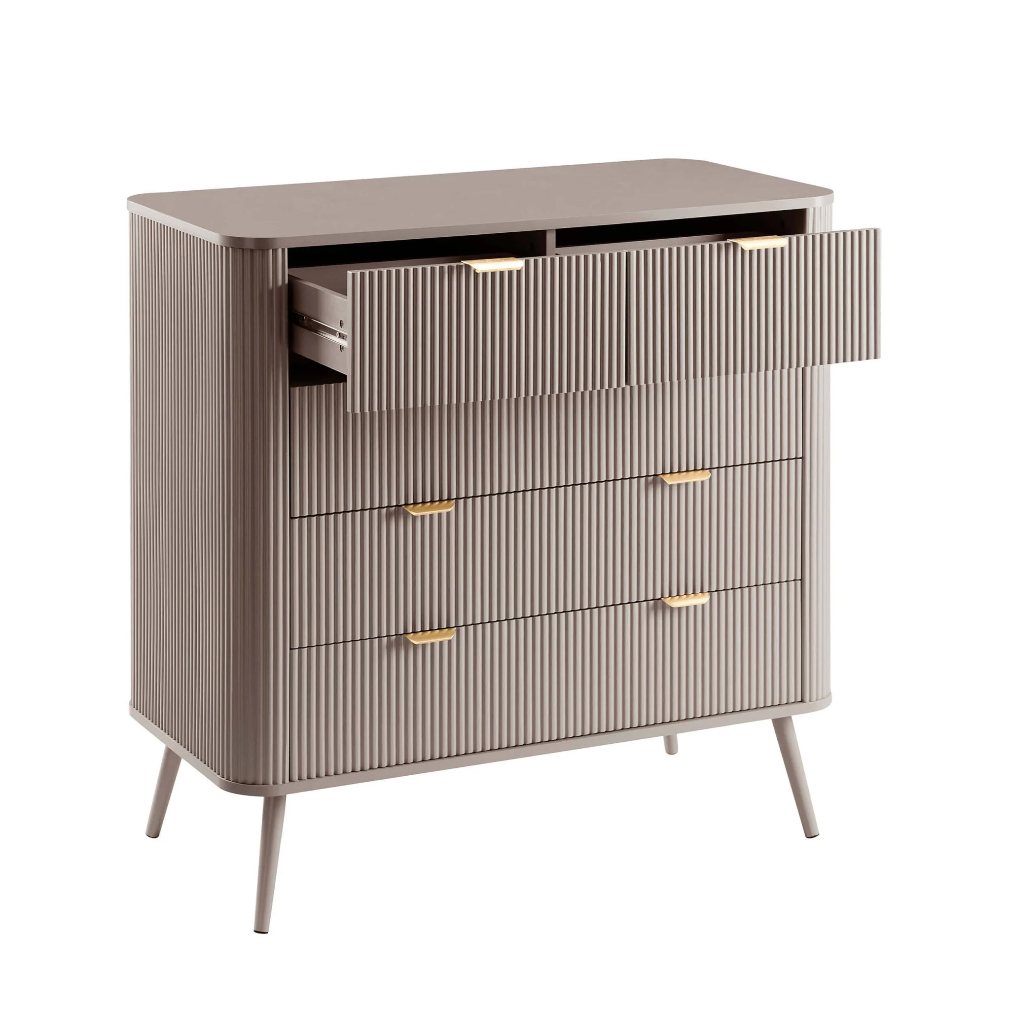 Hattie 5 Drawer Chest - Taupe - Image 4