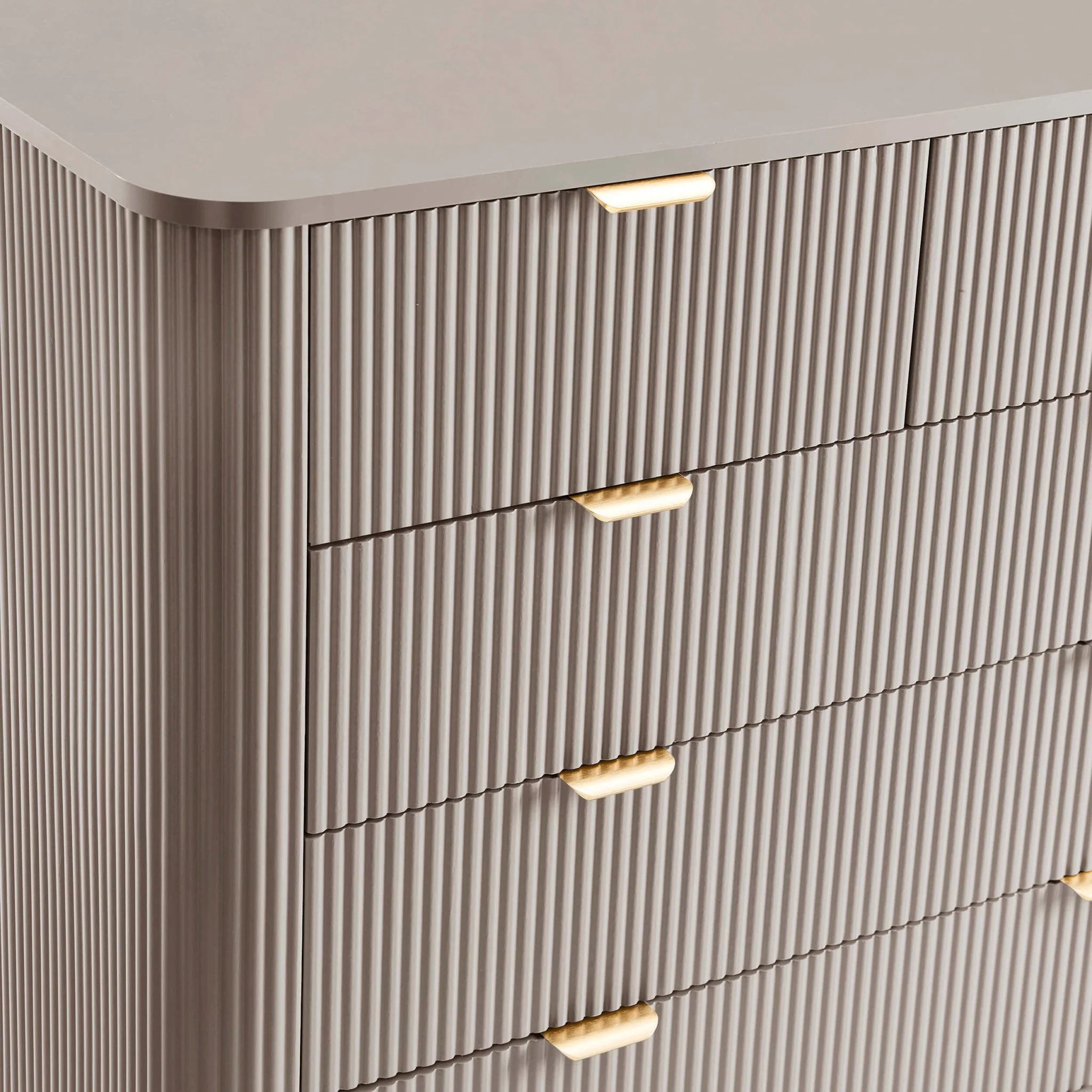 Hattie 5 Drawer Chest - Taupe - Image 6