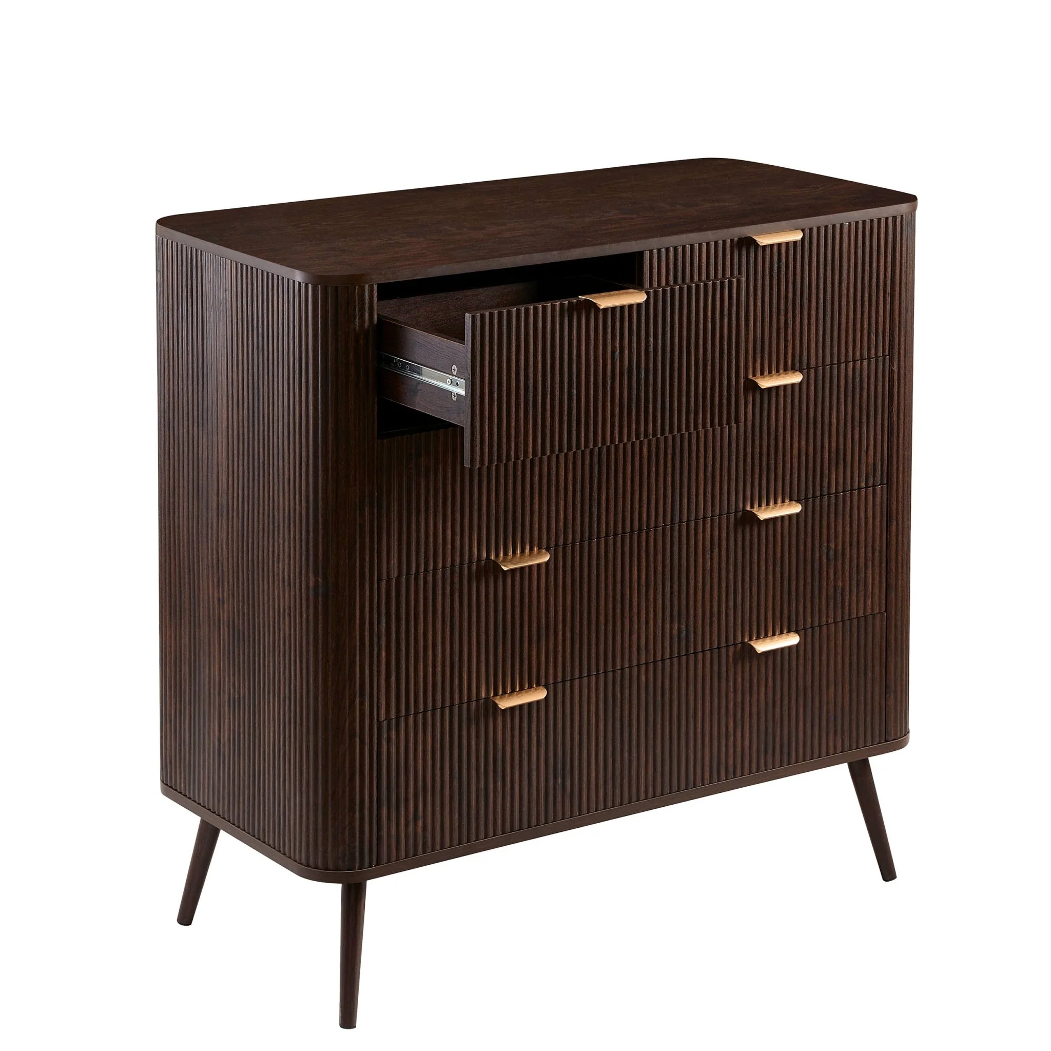Hattie 5 Drawer Chest - Walnut - Image 4