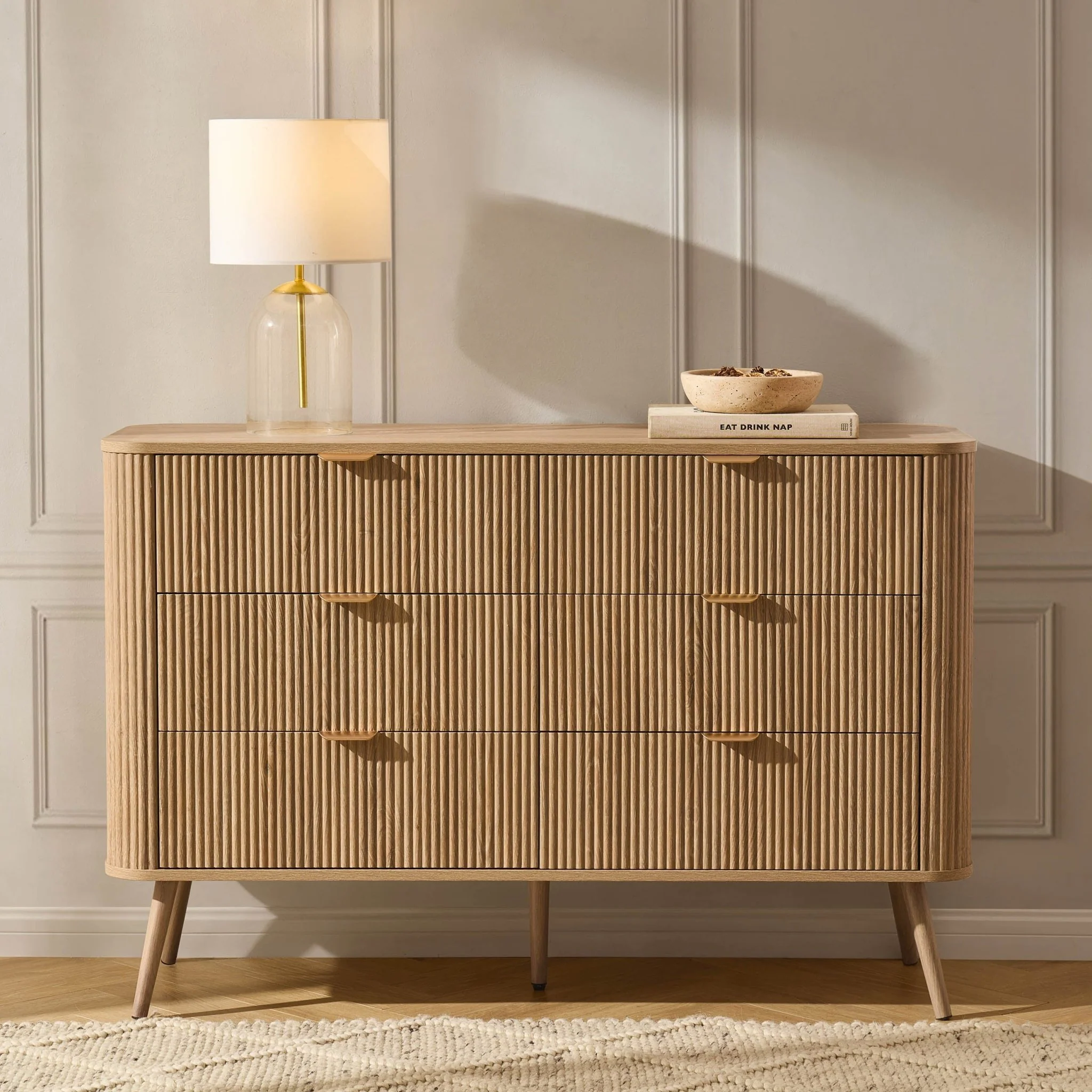Hattie 6 Drawer Large Chest - Light Wood - Image 2