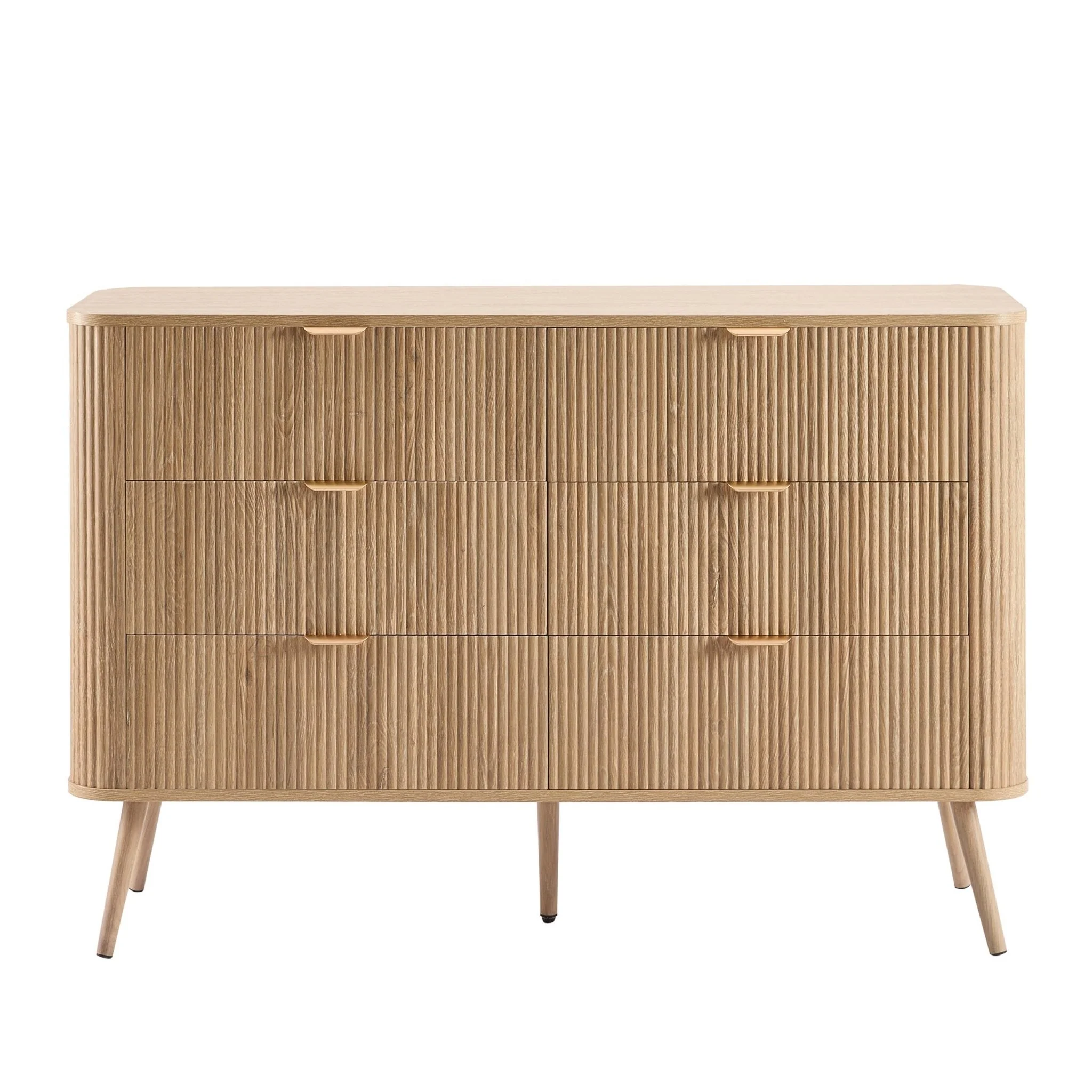 Hattie 6 Drawer Large Chest - Light Wood - Image 3