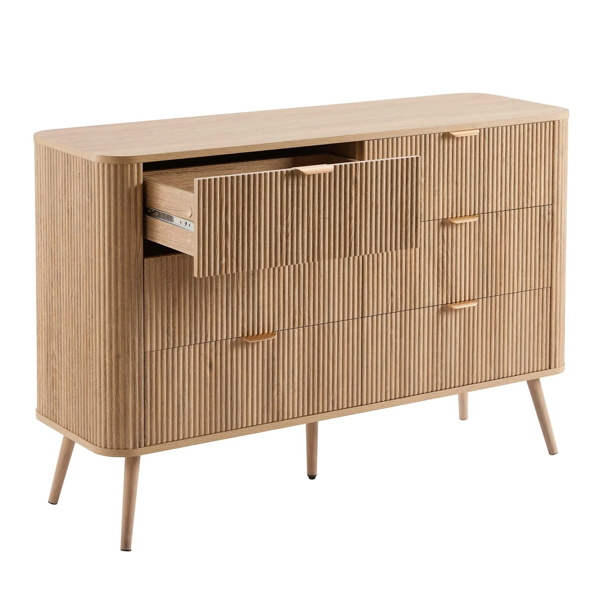 Hattie 6 Drawer Large Chest - Light Wood - Image 4