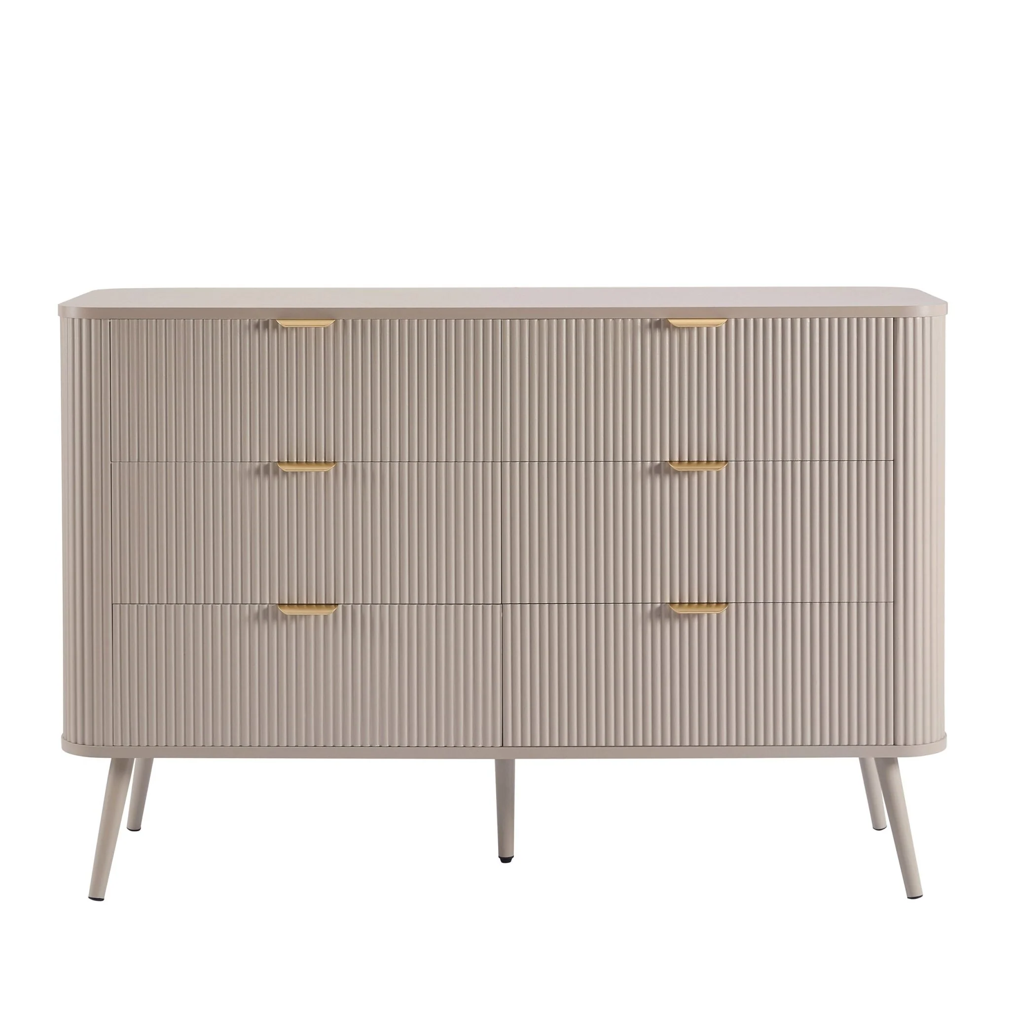 Hattie 6 Drawer Large Chest - Taupe - Image 3