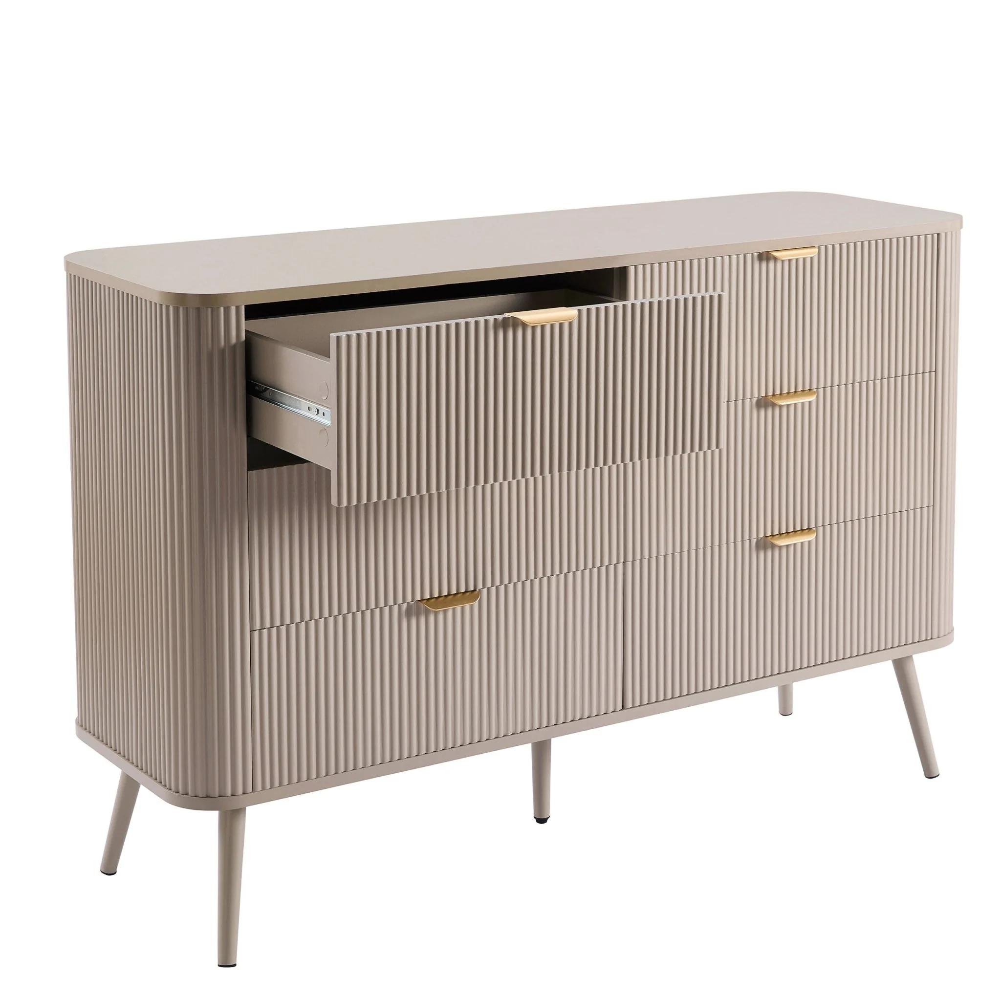 Hattie 6 Drawer Large Chest - Taupe - Image 4