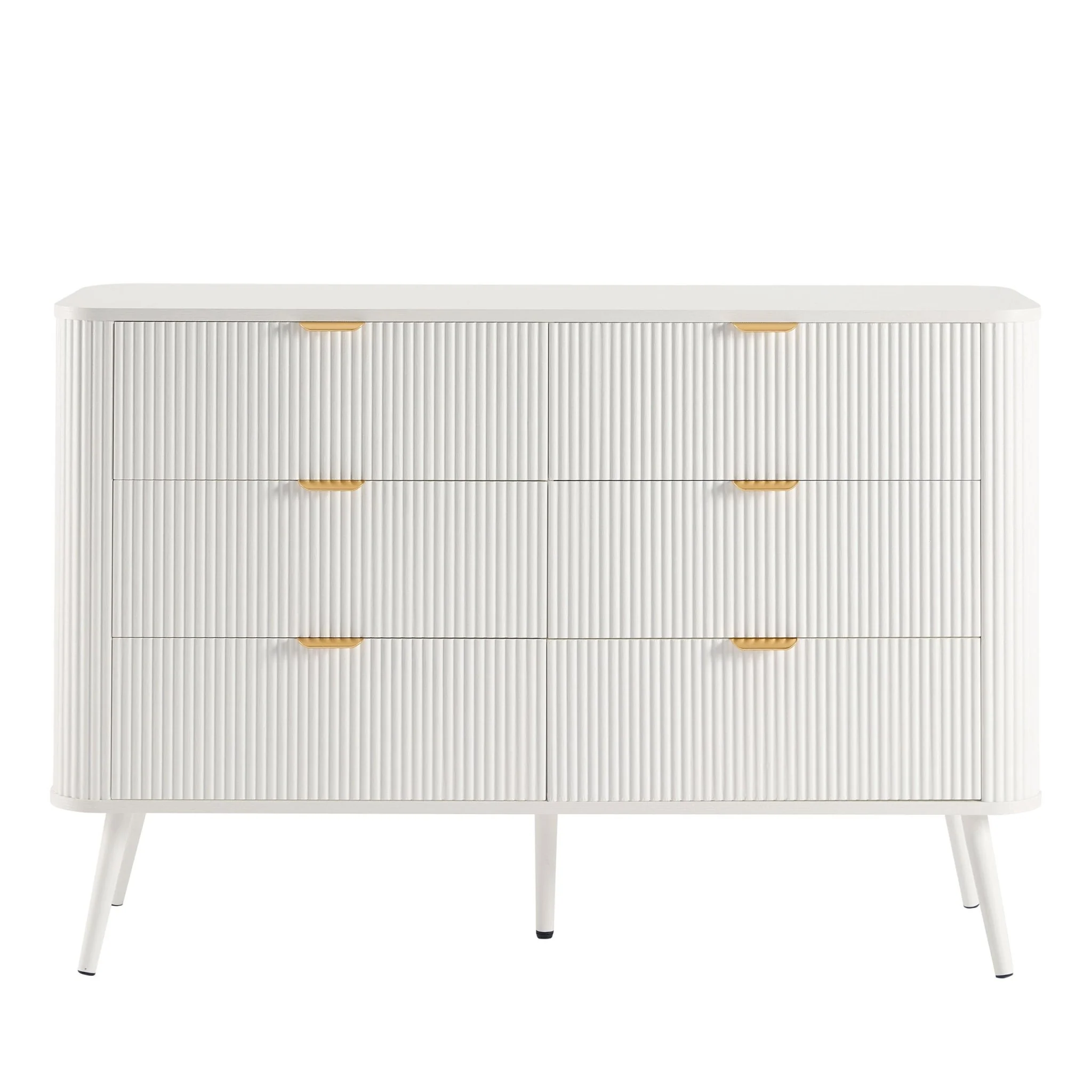 Hattie 6 Drawer Large Chest - Warm White - Image 3