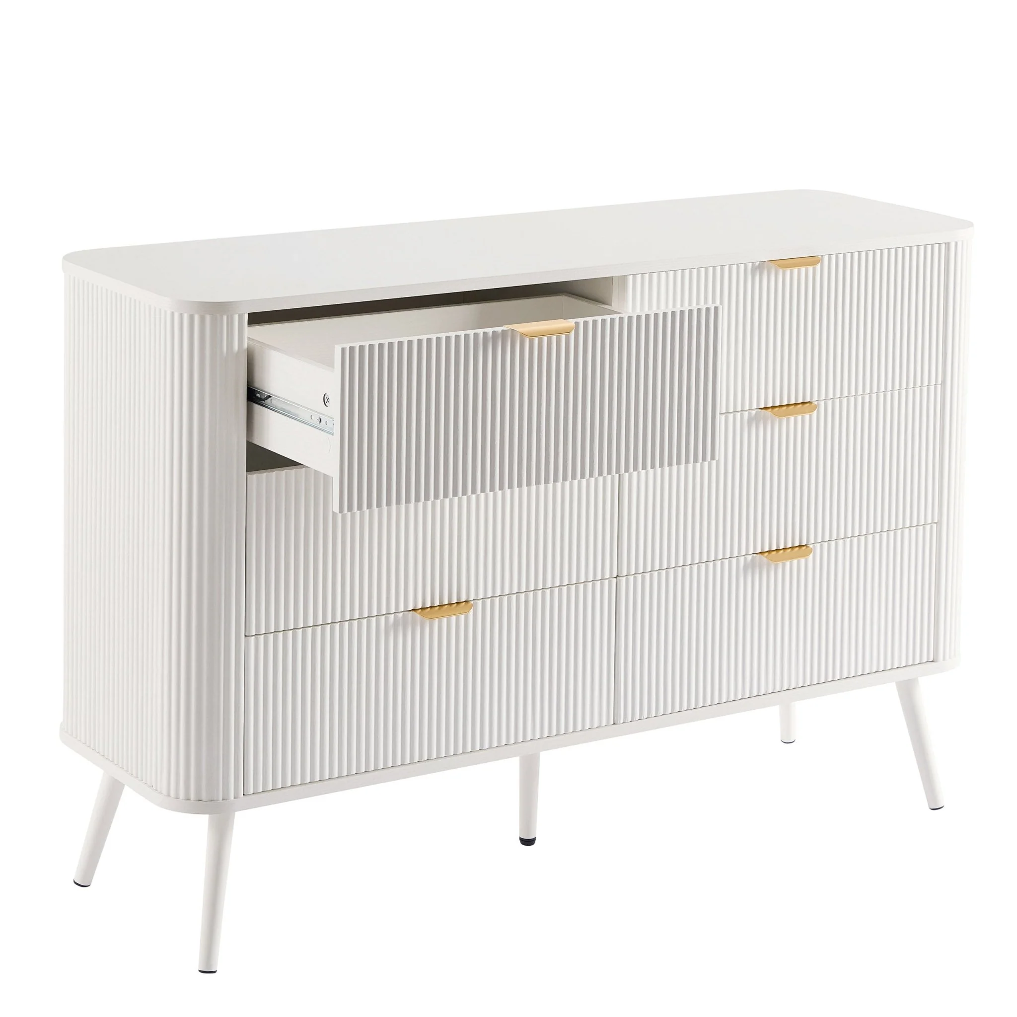 Hattie 6 Drawer Large Chest - Warm White - Image 4