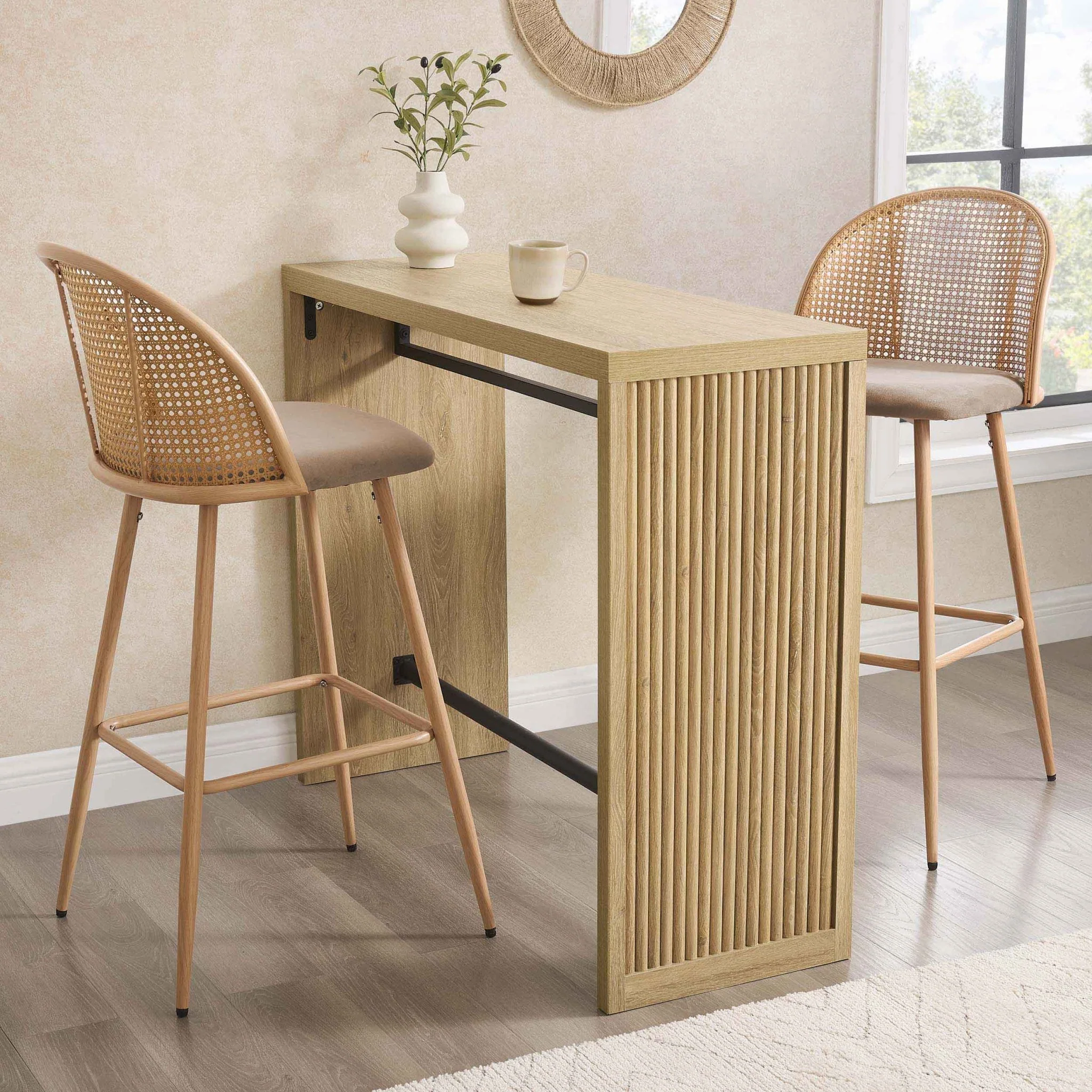 Hattie Breakfast Bar - Light Wood - Image 3