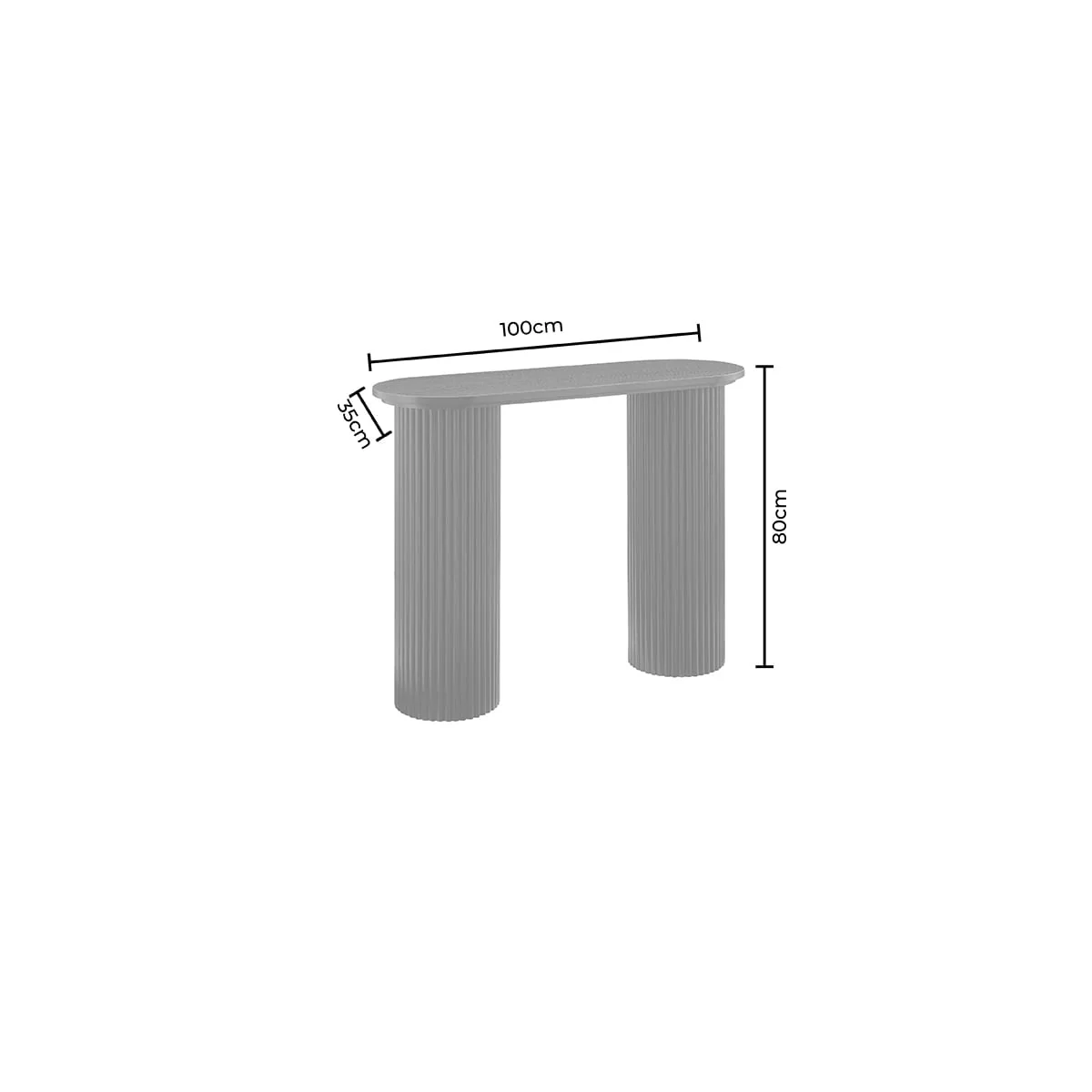 Hattie Console Table - Black - Image 7