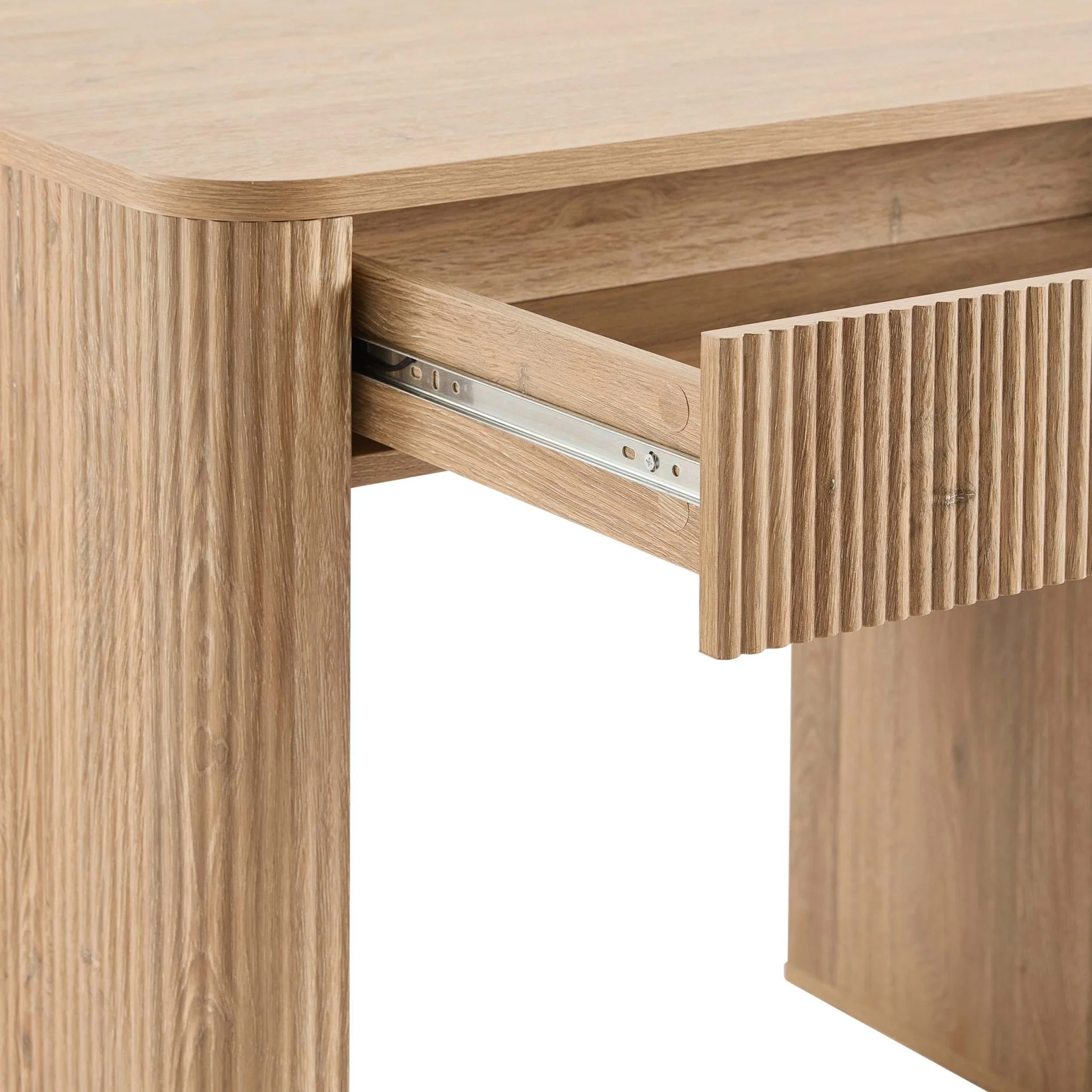 Hattie Large Dressing Table with Drawers - Light Wood - Image 5