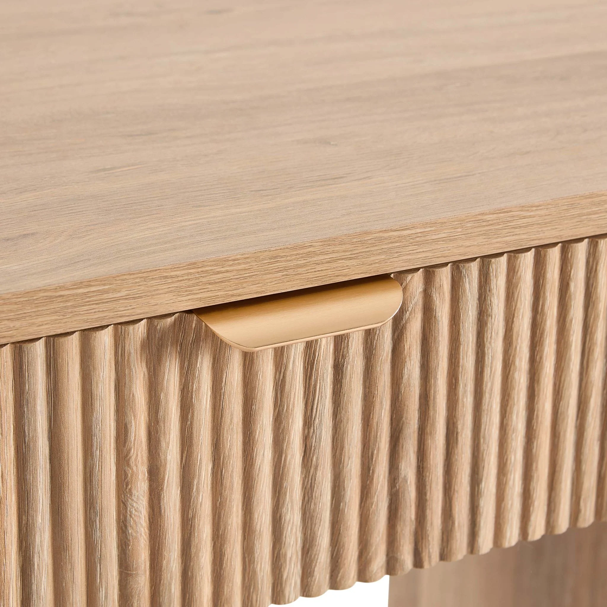 Hattie Large Dressing Table with Drawers - Light Wood - Image 6