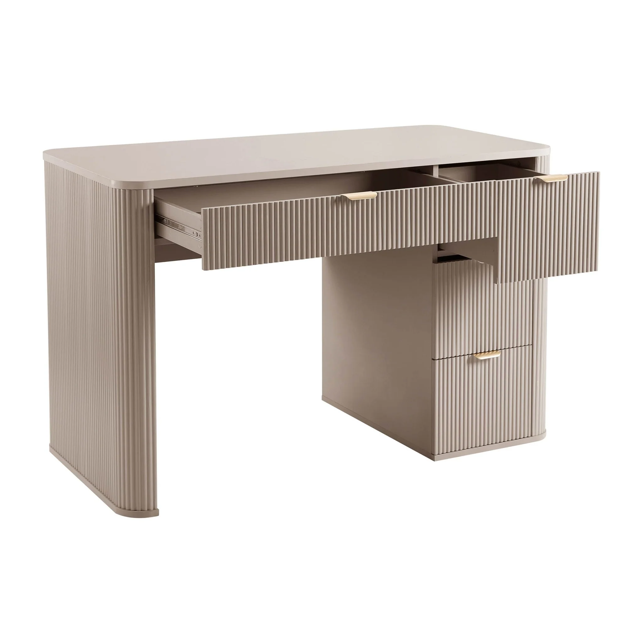 Hattie Large Dressing Table with Drawers - Taupe - Image 4