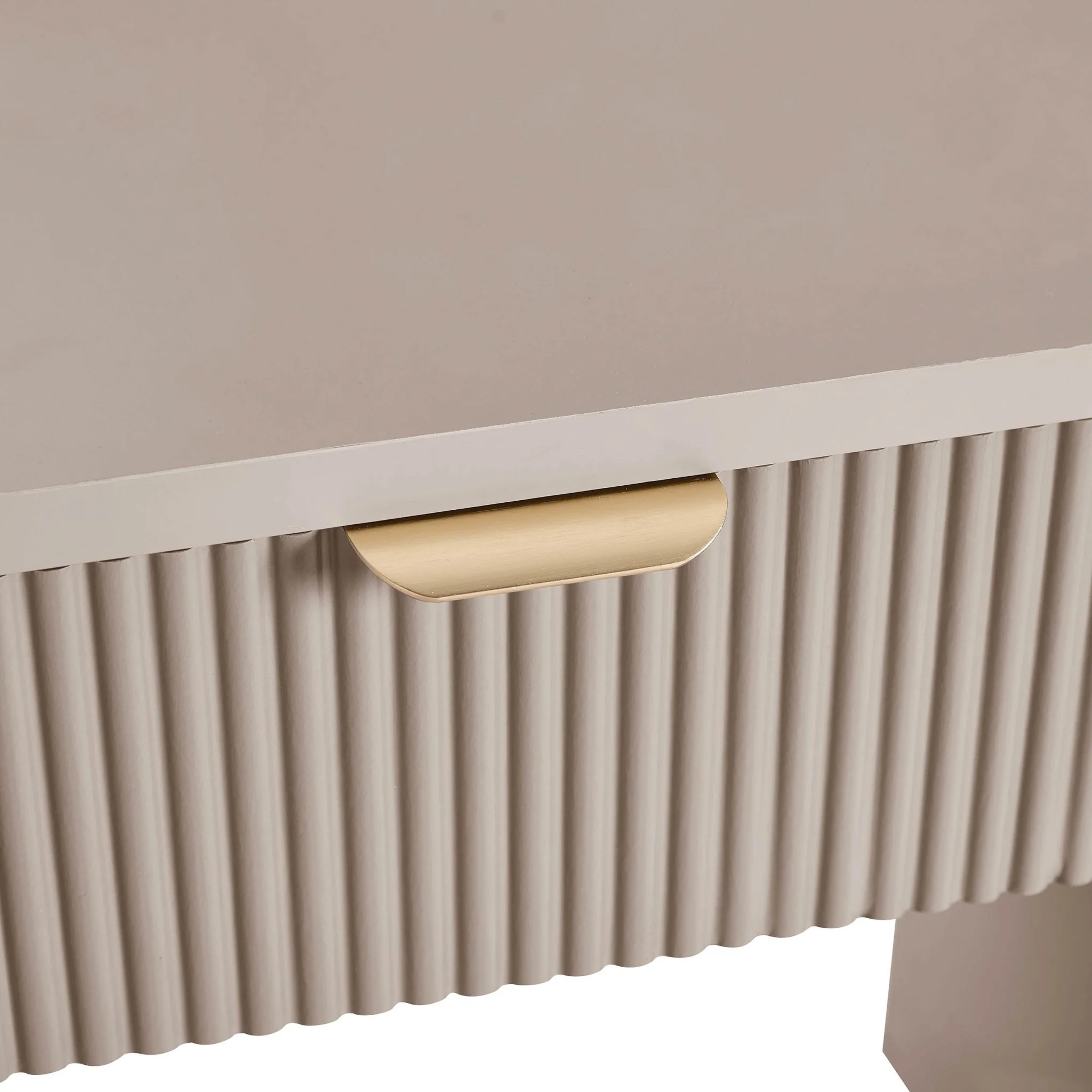 Hattie Large Dressing Table with Drawers - Taupe - Image 7