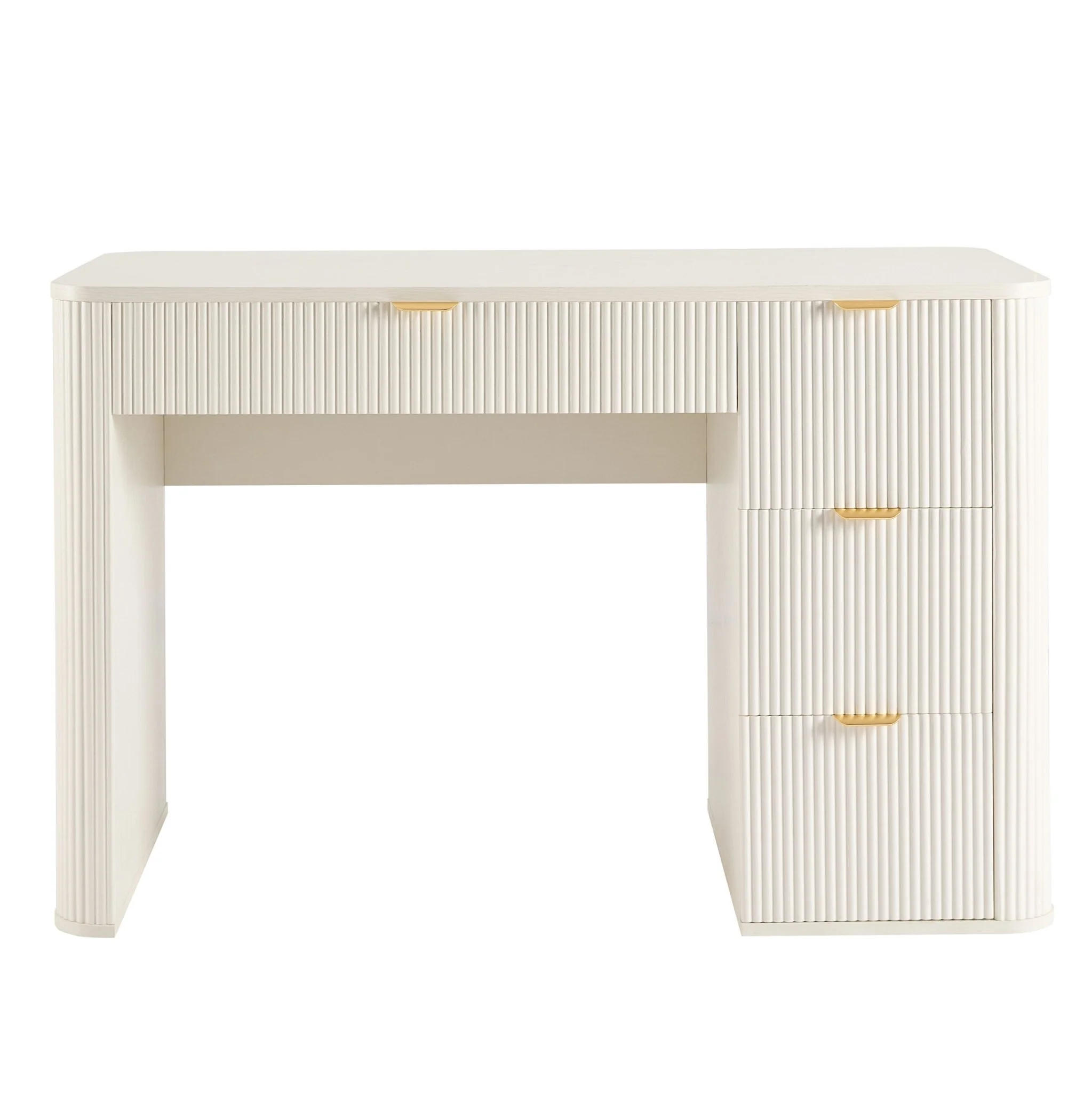 Hattie Large Dressing Table with Drawers - Warm White - Image 3