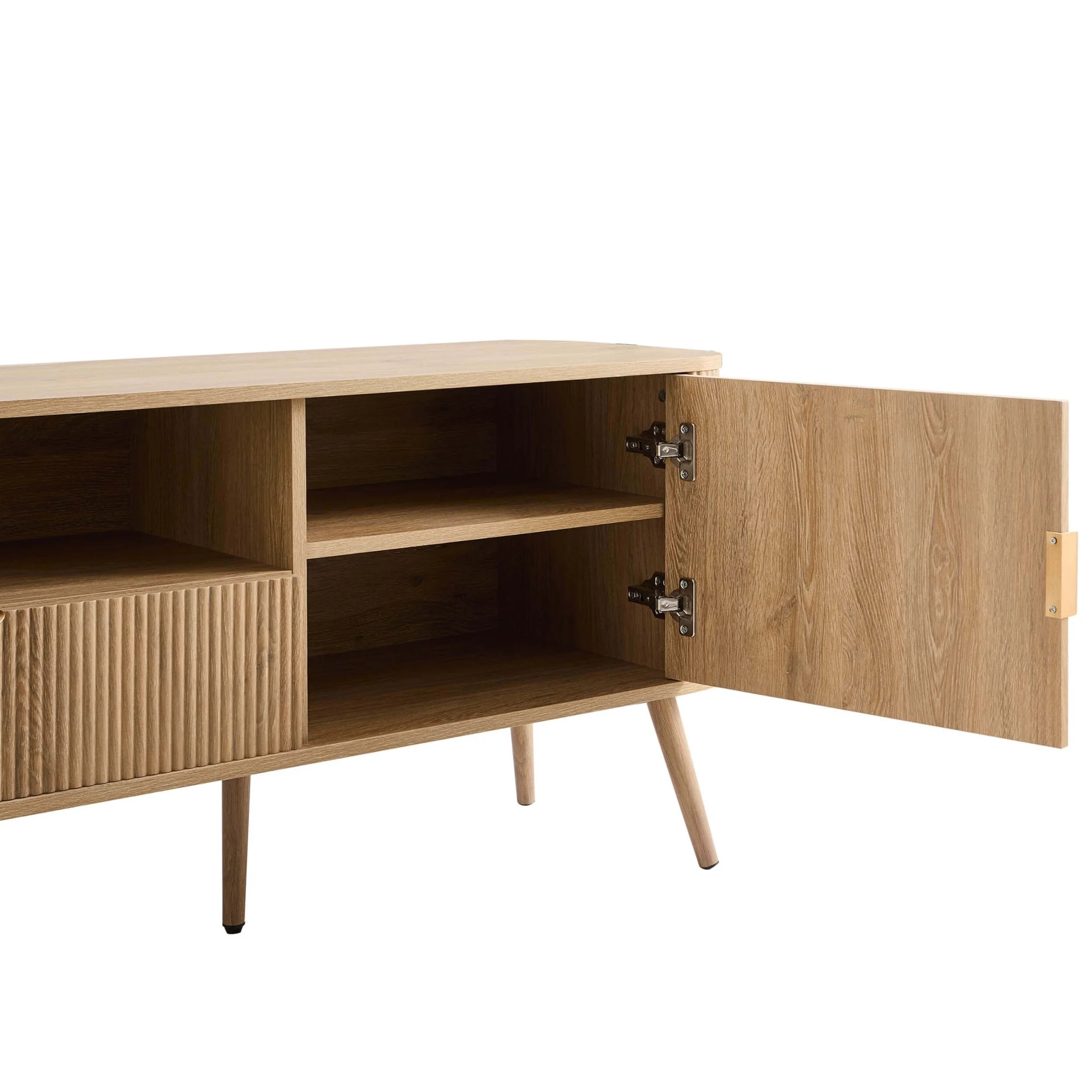 Hattie Large TV Unit for TVs up to 75"- Light Wood - Image 6