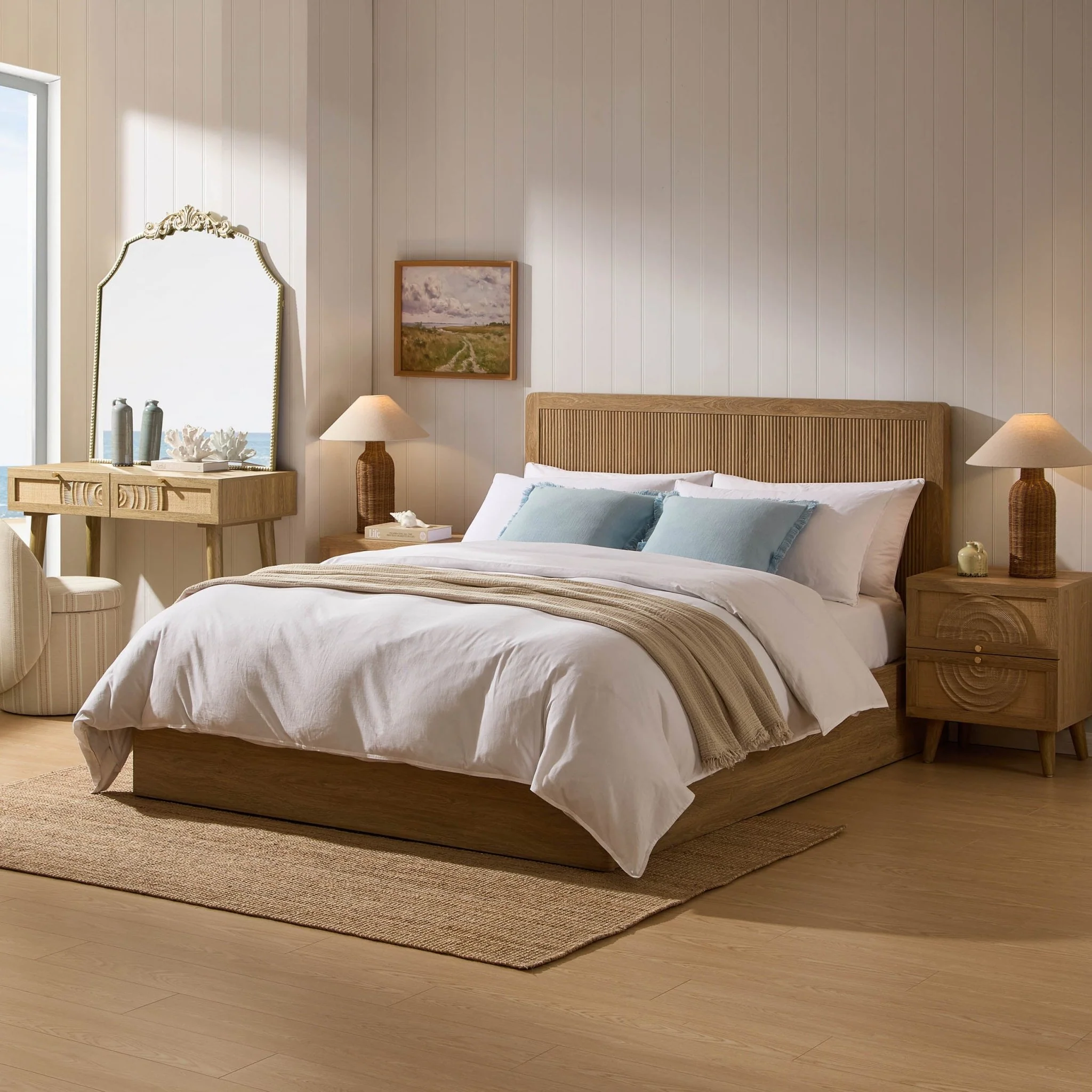 Hattie Ottoman Storage Bed - Light Wood - Image 2