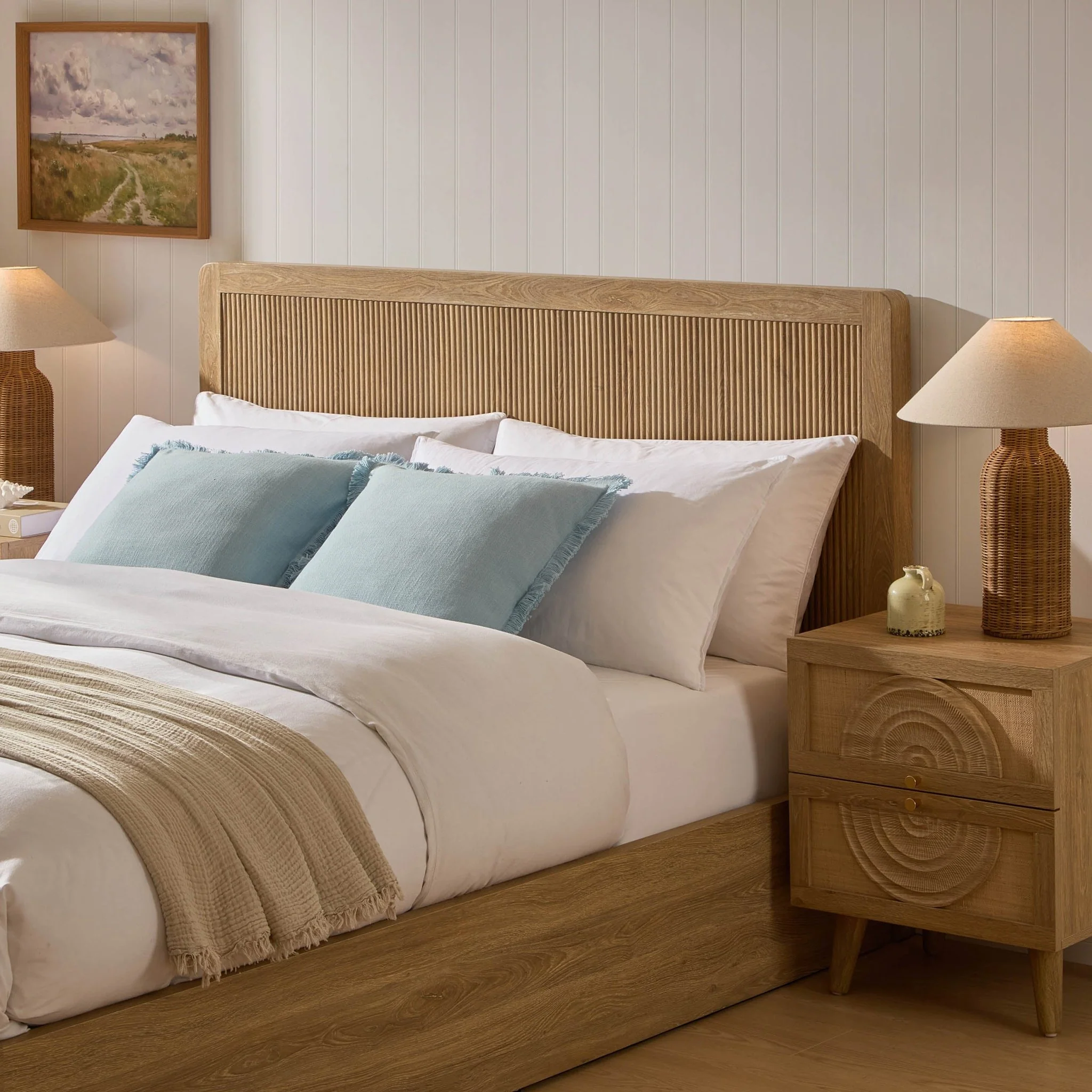Hattie Ottoman Storage Bed - Light Wood - Image 5