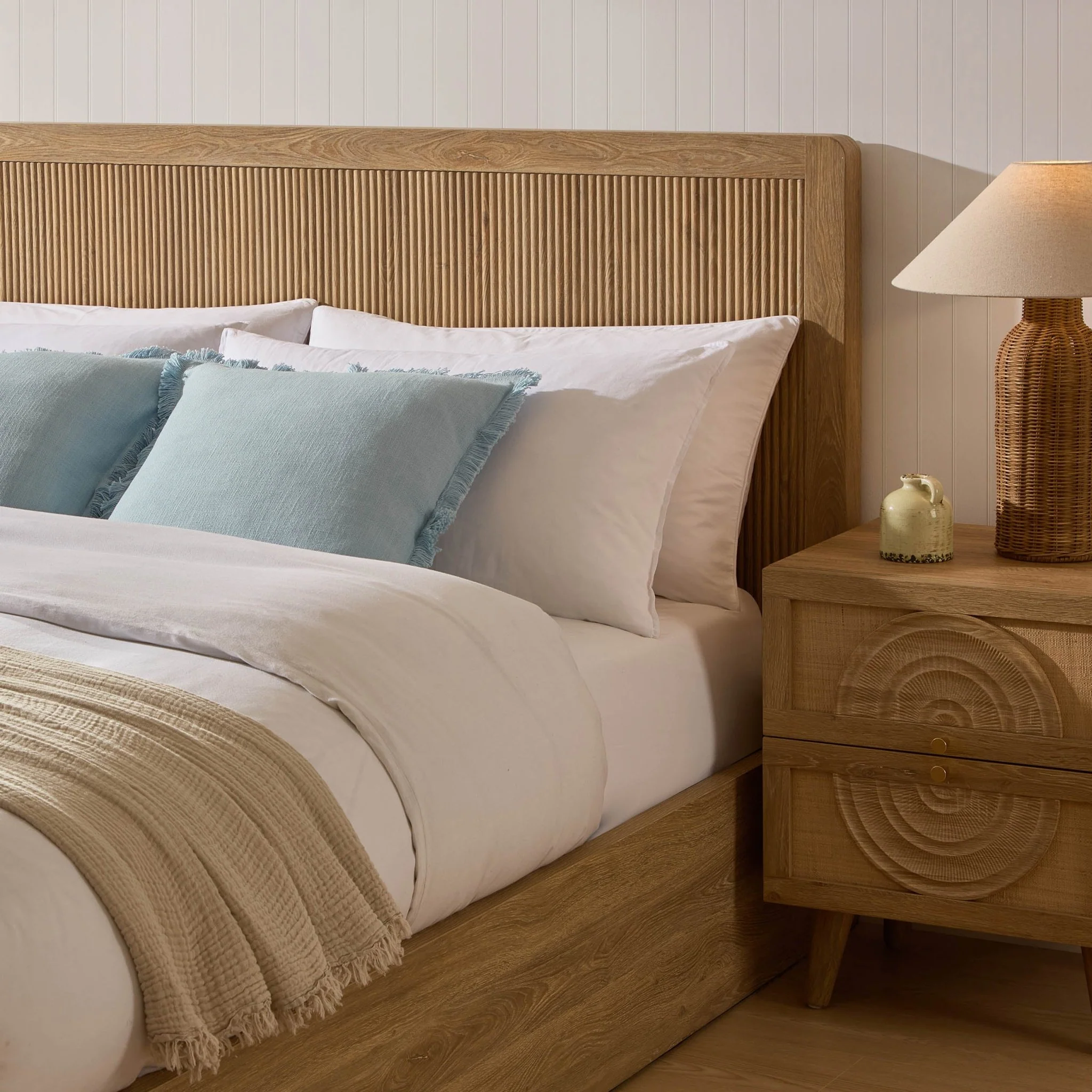Hattie Ottoman Storage Bed - Light Wood - Image 6