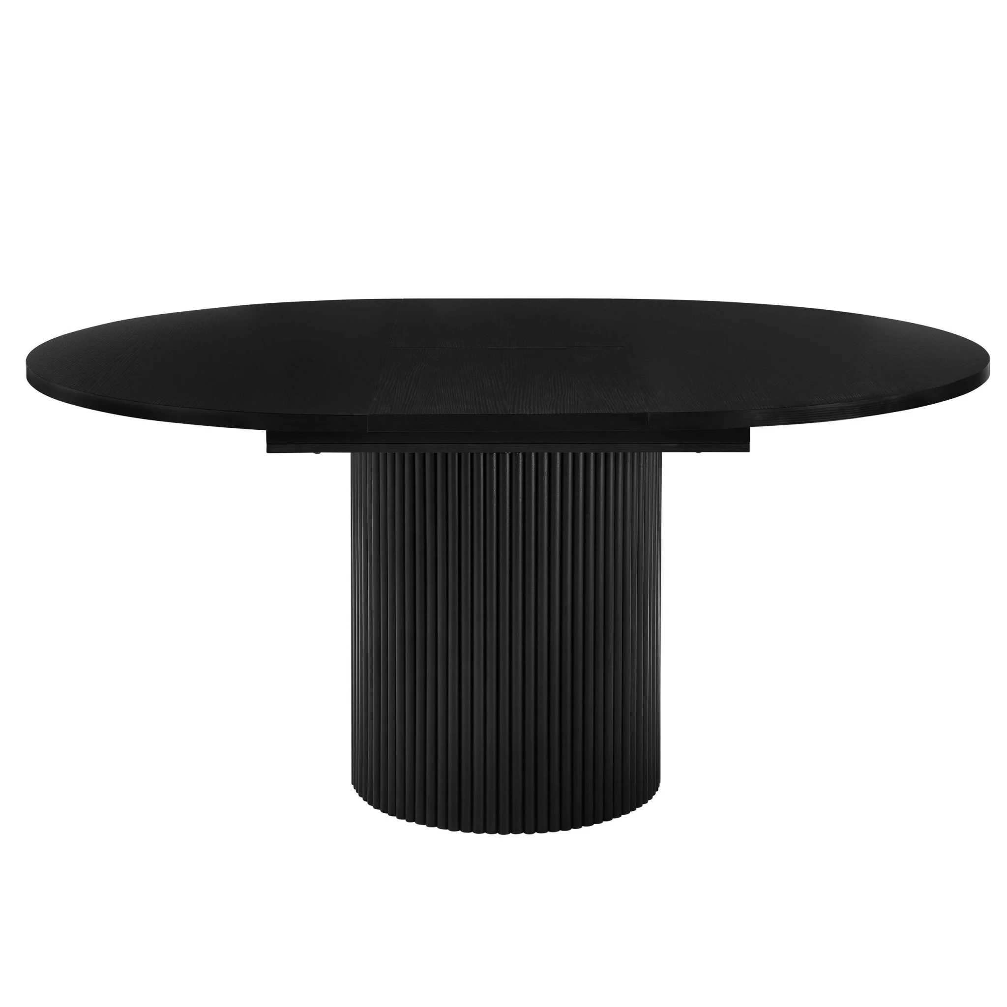 Hattie Oval Extendable 4-6 Seater Dining Table - Black - Image 3