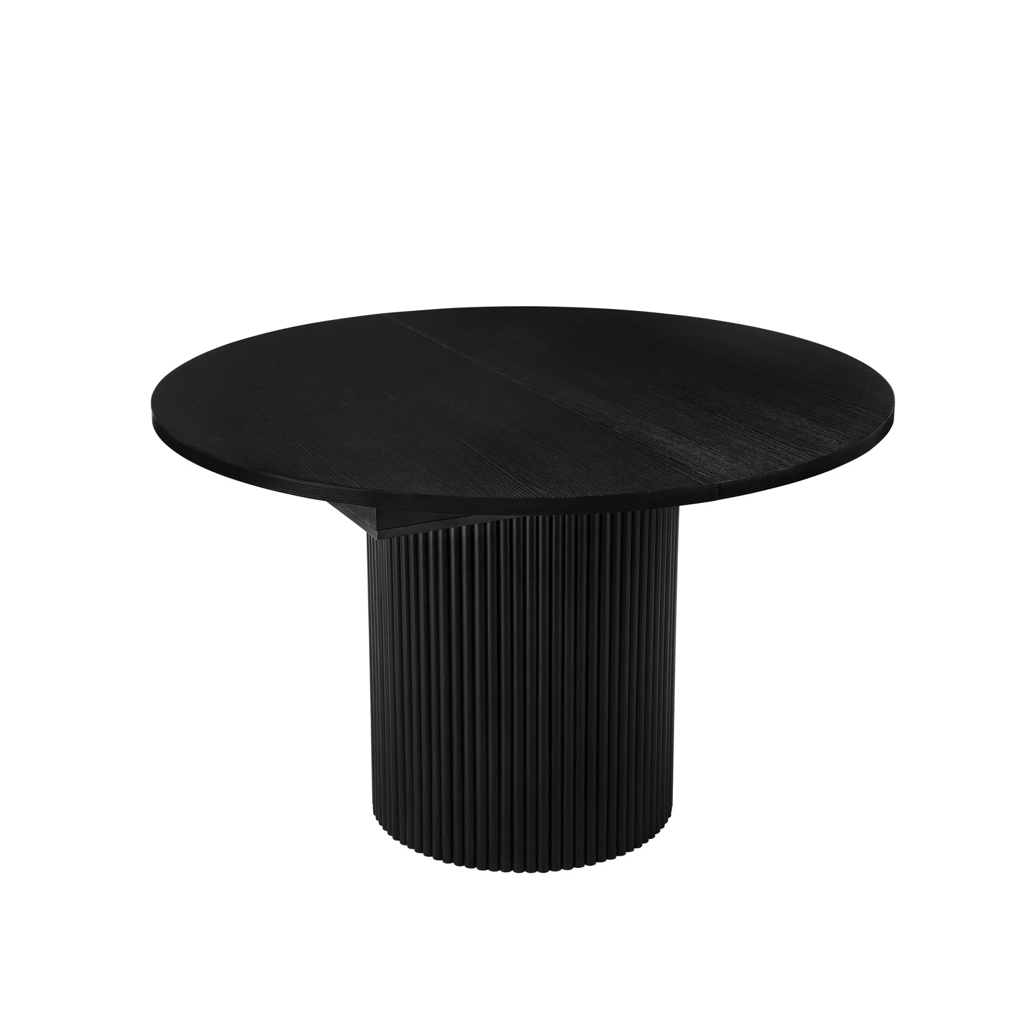 Hattie Oval Extendable 4-6 Seater Dining Table - Black - Image 4