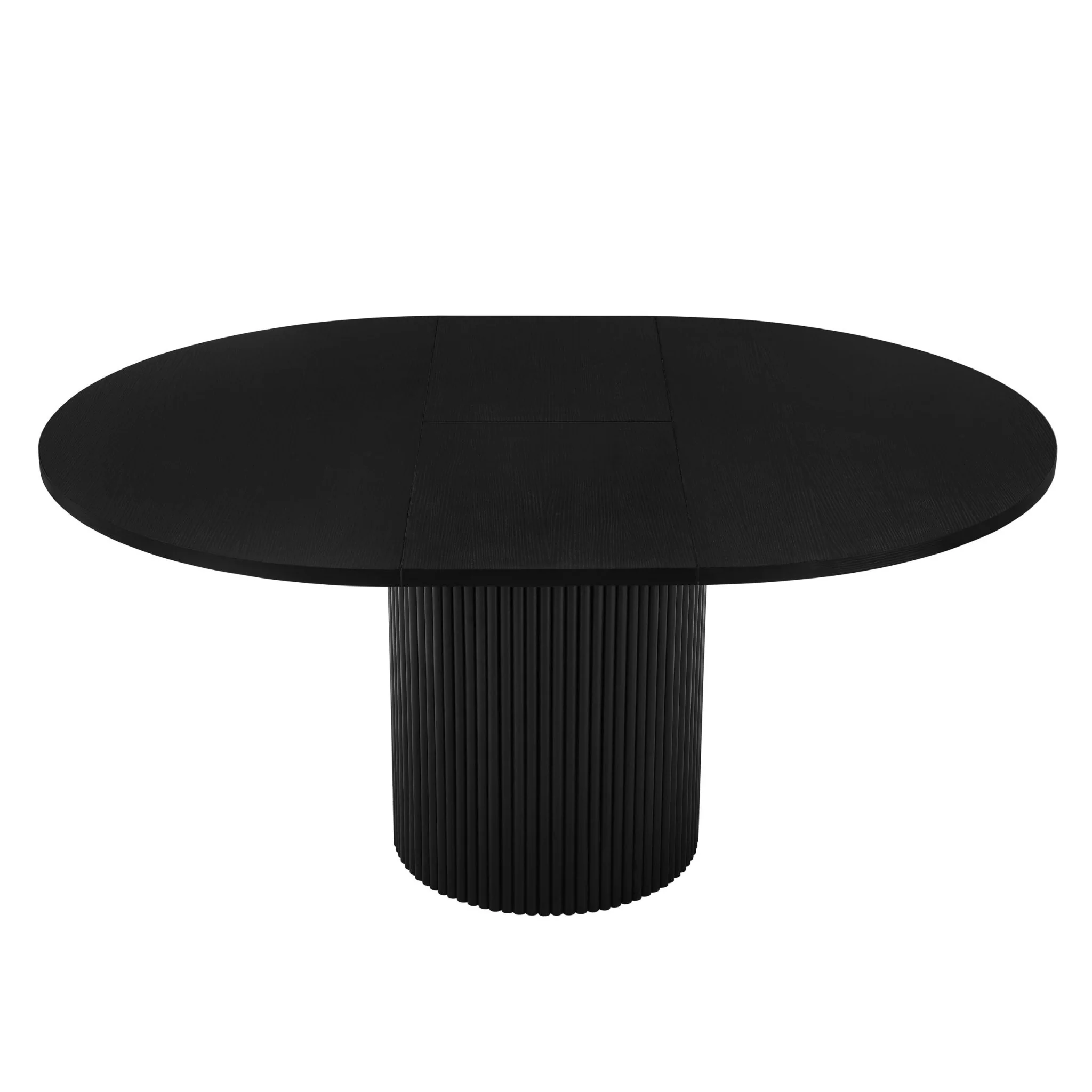 Hattie Oval Extendable 4-6 Seater Dining Table - Black - Image 6