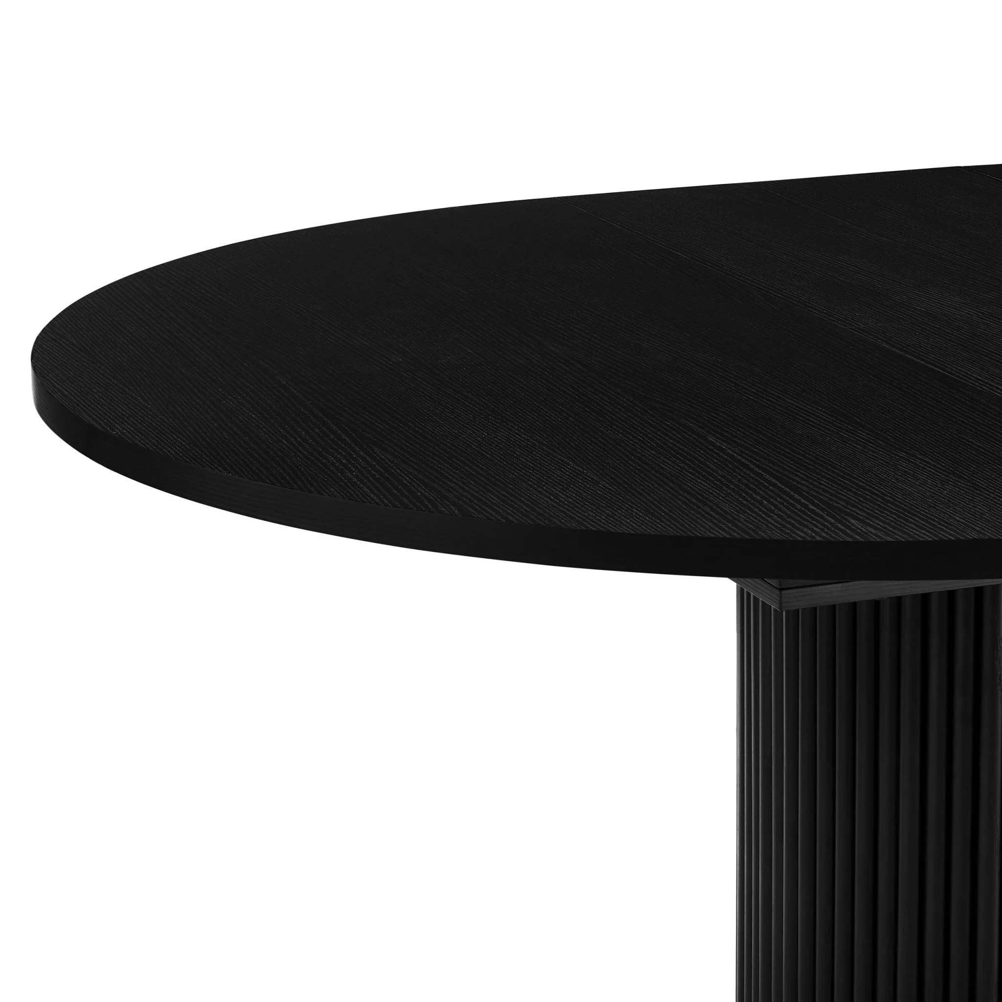 Hattie Oval Extendable 4-6 Seater Dining Table - Black - Image 8