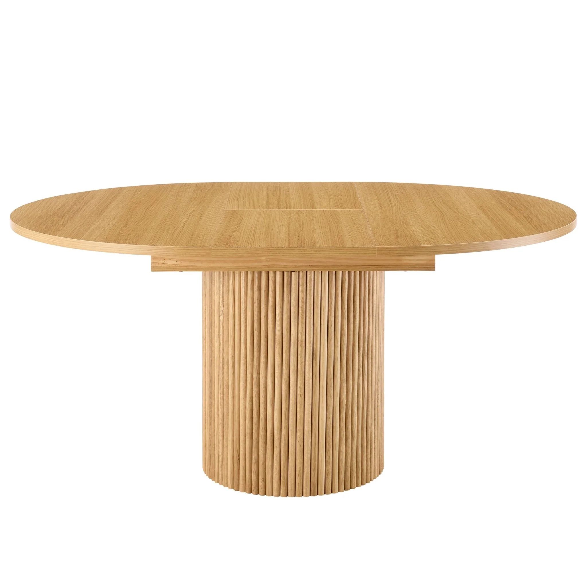 Hattie Oval Extendable 4-6 Seater Dining Table - Light Wood - Image 3
