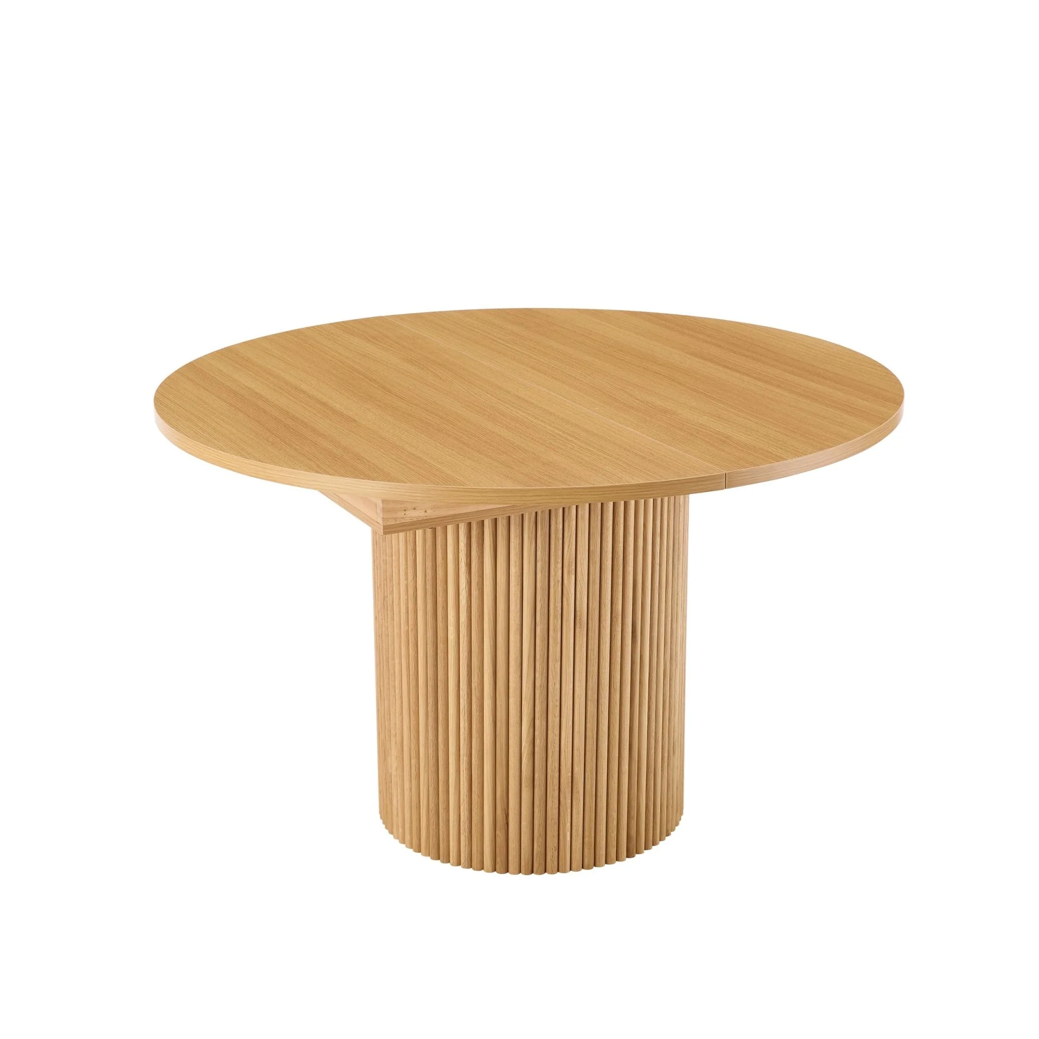 Hattie Oval Extendable 4-6 Seater Dining Table - Light Wood - Image 4