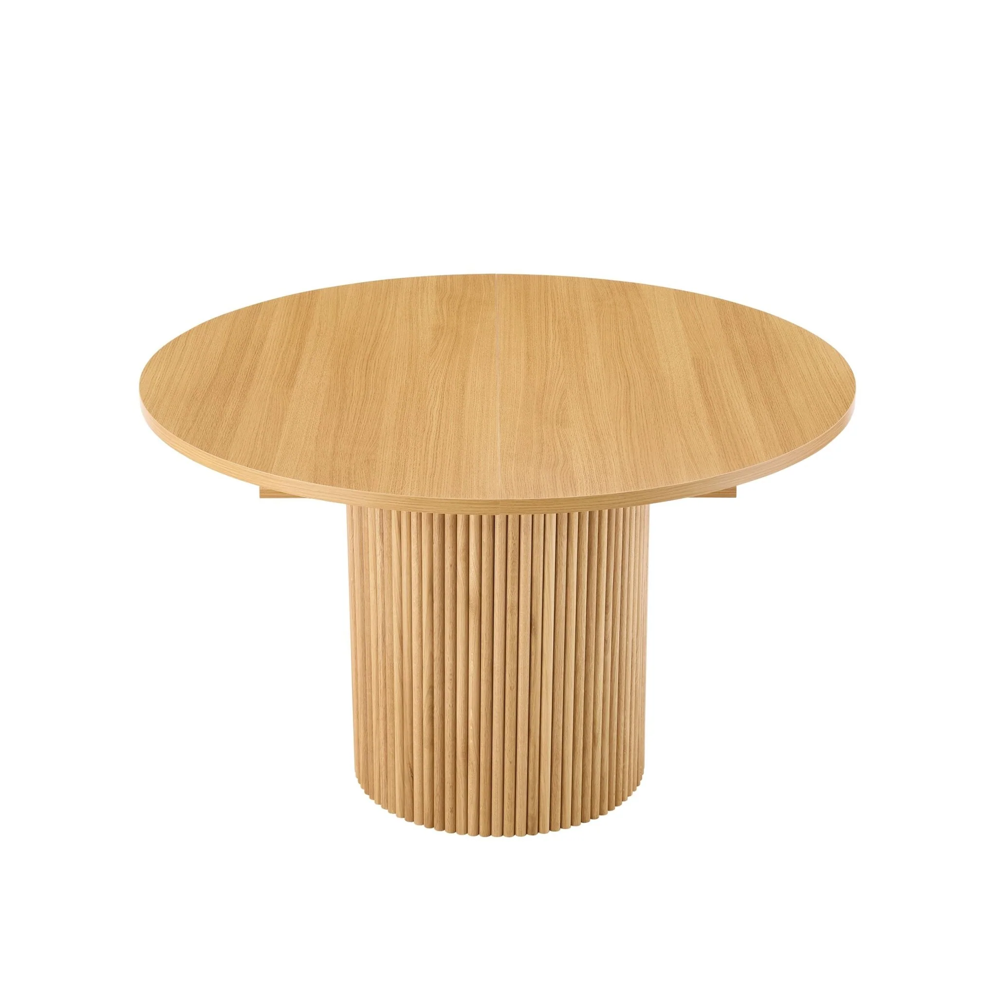 Hattie Oval Extendable 4-6 Seater Dining Table - Light Wood - Image 6