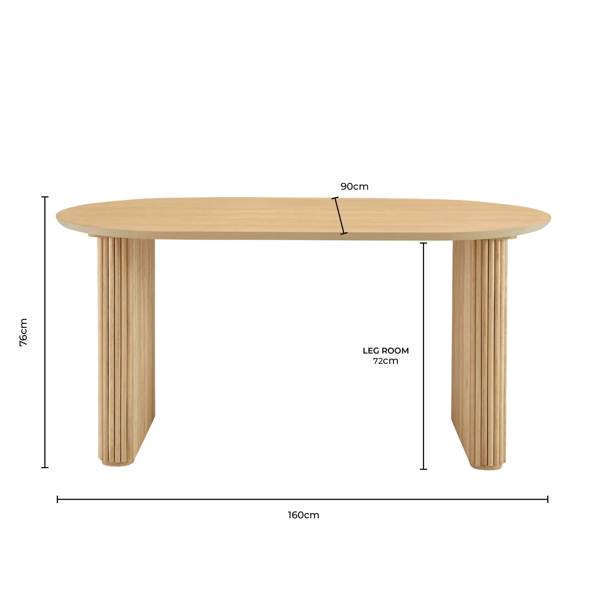 Hattie Panel Oval 4-6 Seater Dining Table - Black Marble - Image 6