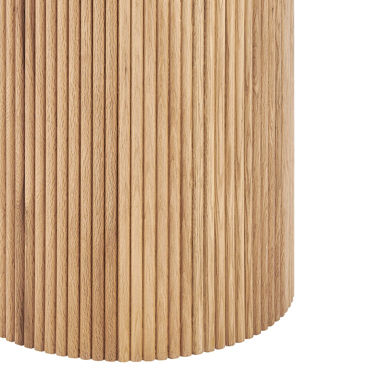 Hattie Panel Round 4-6 Seater Pedestal Dining Table - Natural - Image 5