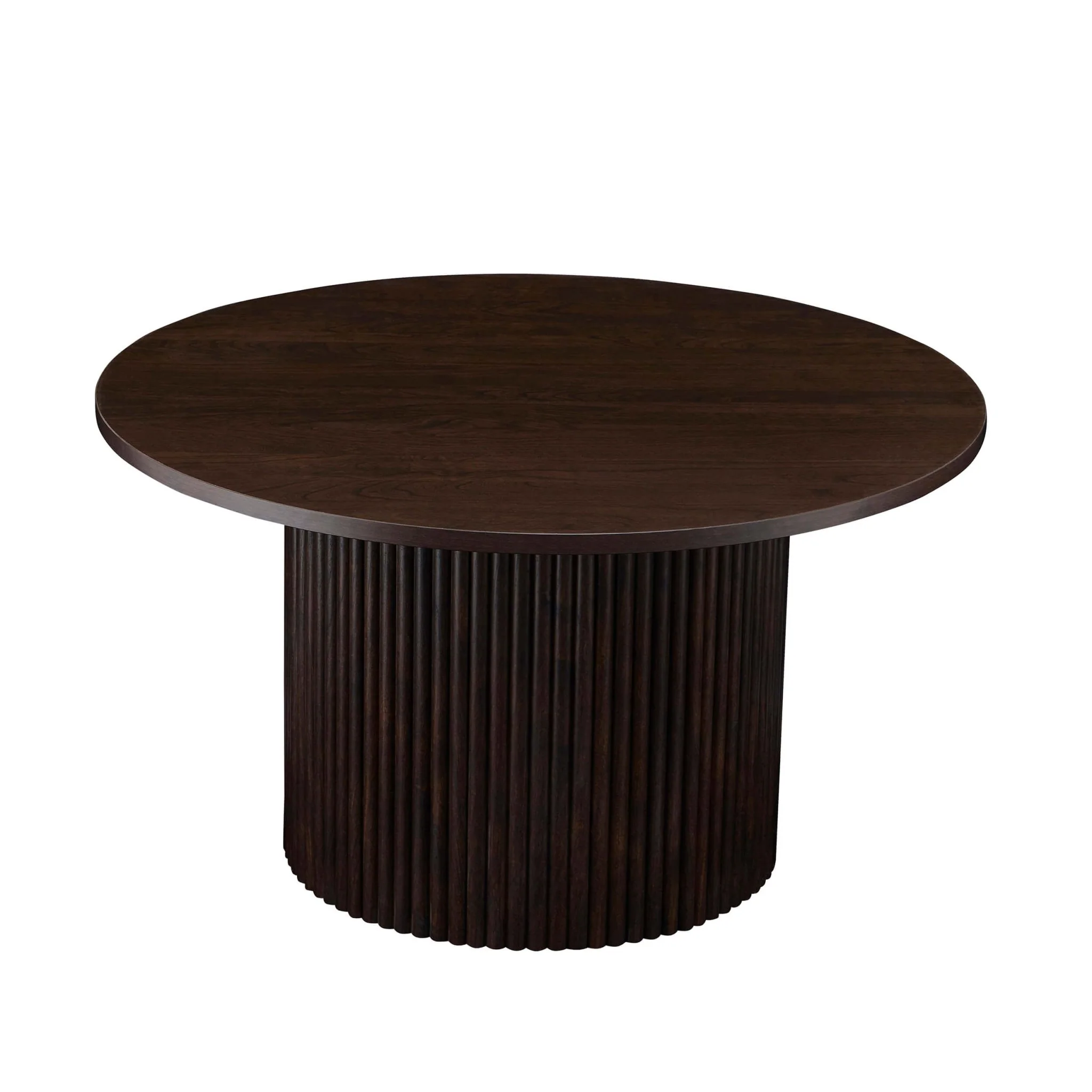Hattie Round Pedestal Coffee Table - Walnut - Image 2