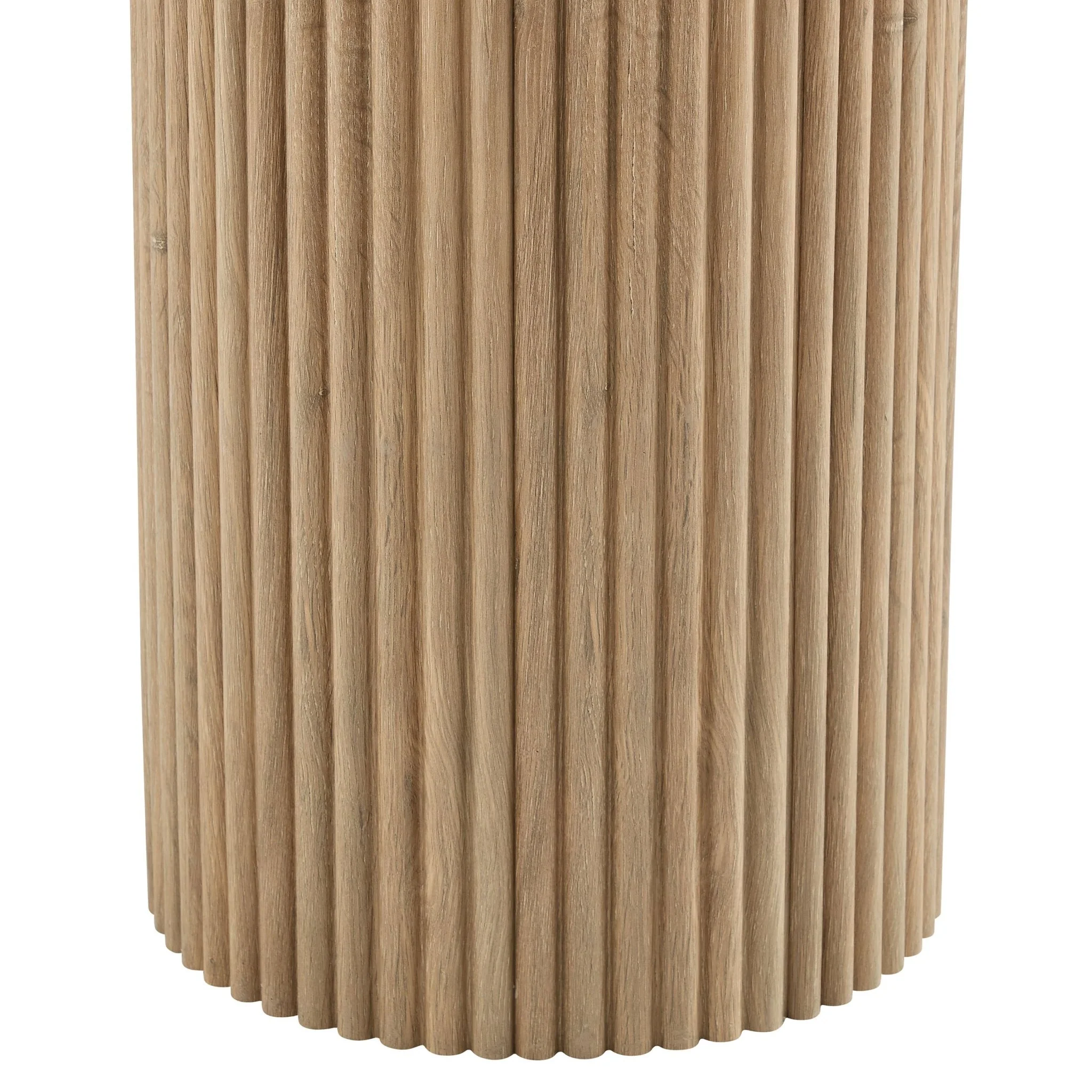 Hattie Round Pedestal Nesting Tables - Light Wood - Image 5