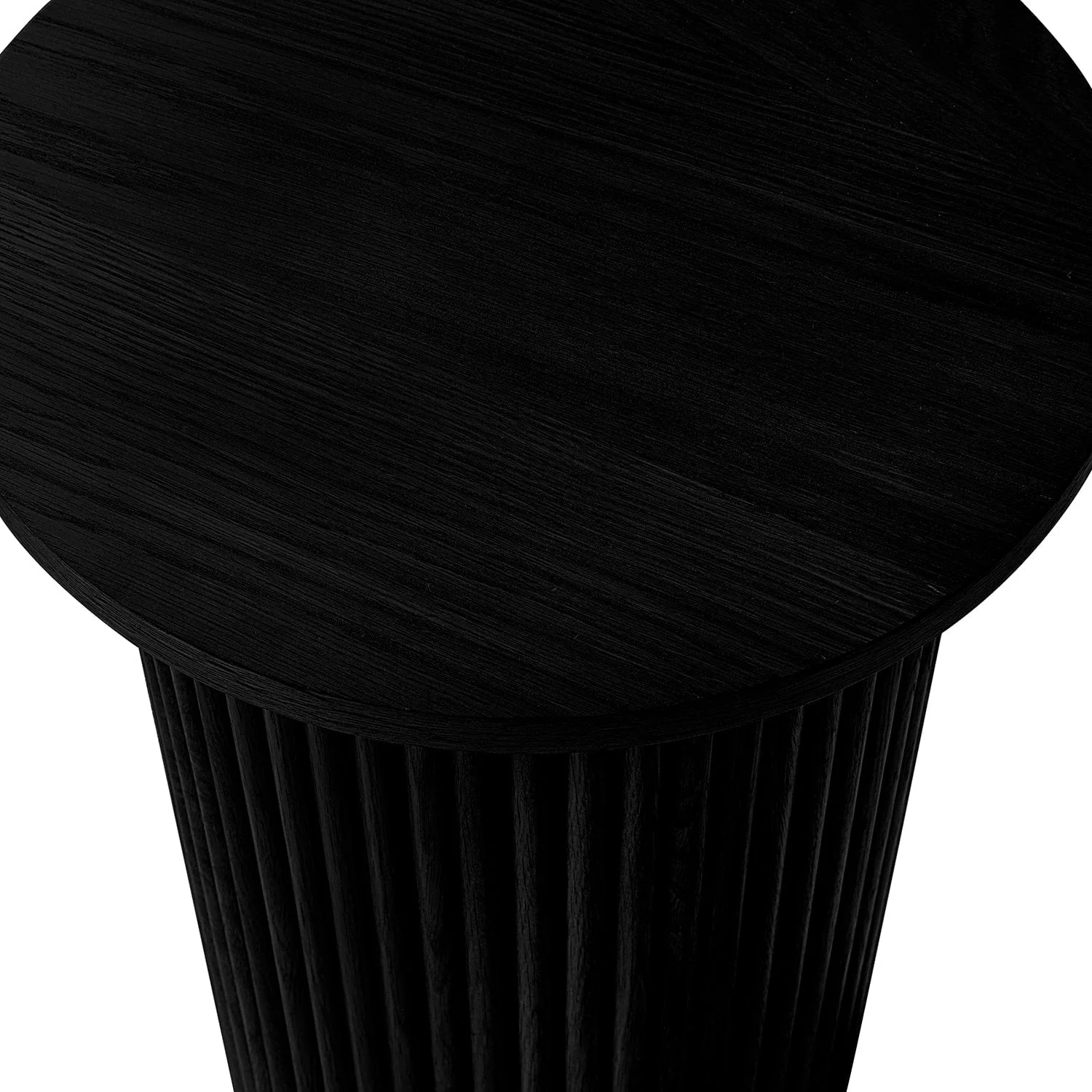 Hattie Round Pedestal Side Table - Black - Image 4