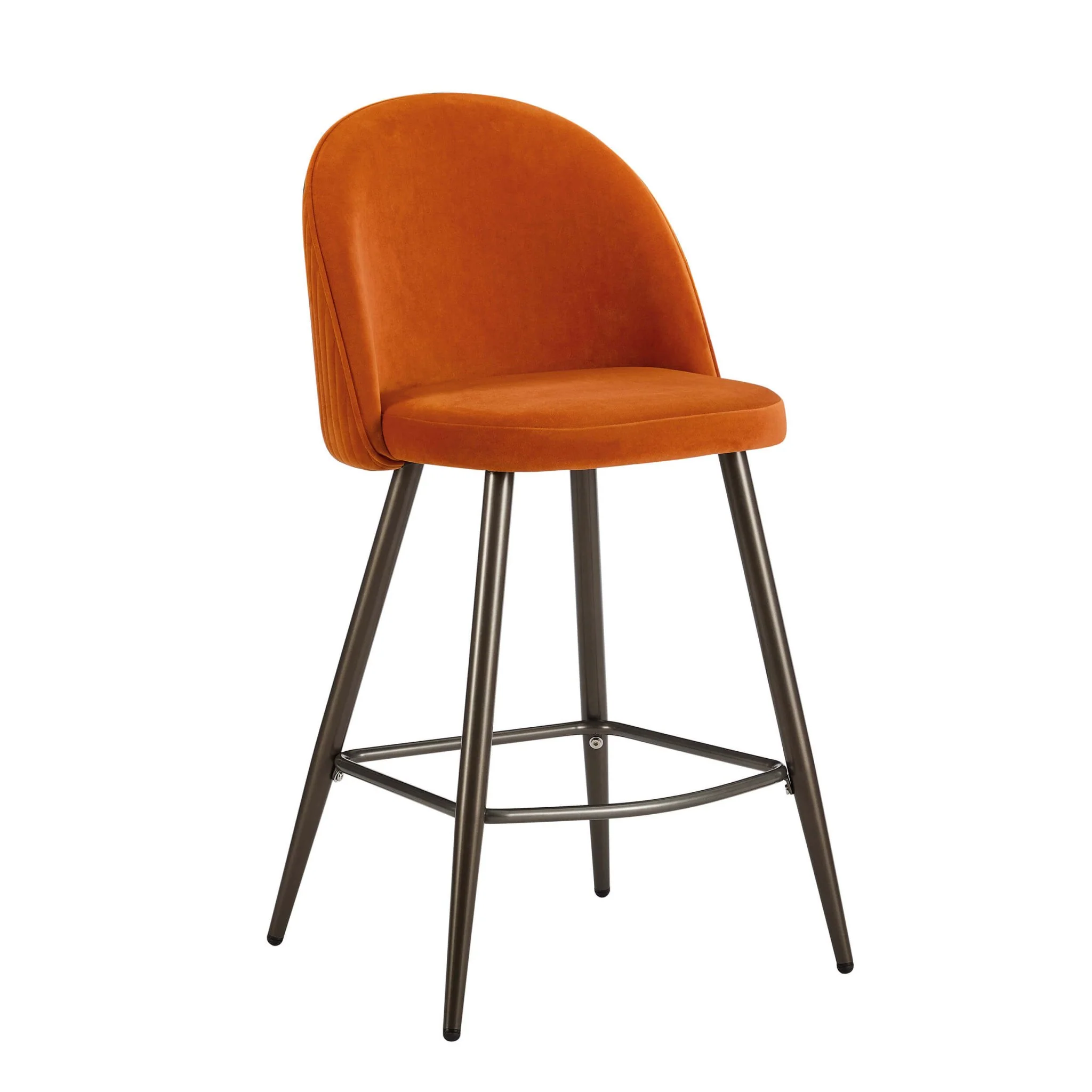 Hattie Set of 2 Barstools - Bright Orange - Image 4