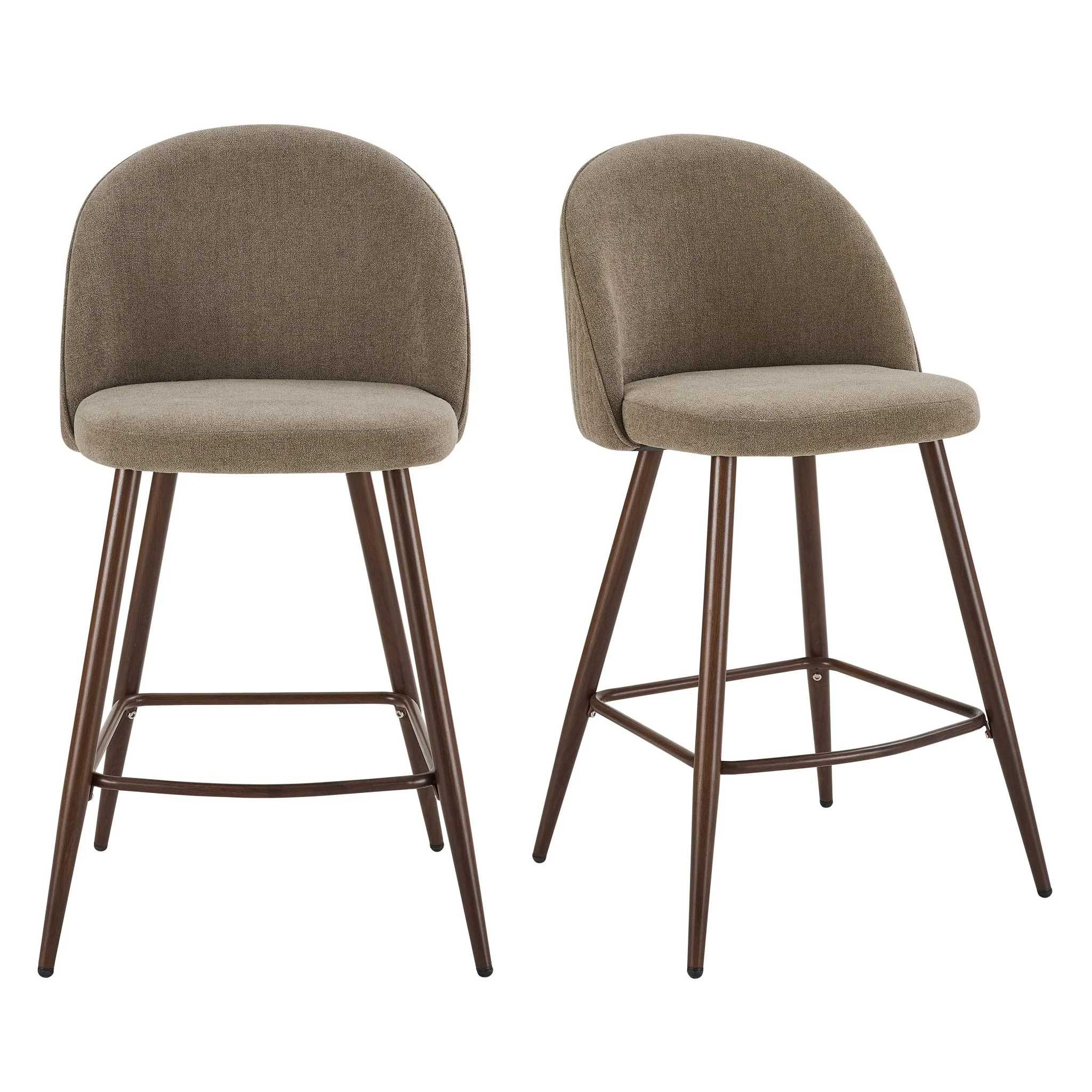 Hattie Set of 2 Barstools - Chenille Mushroom - Image 3