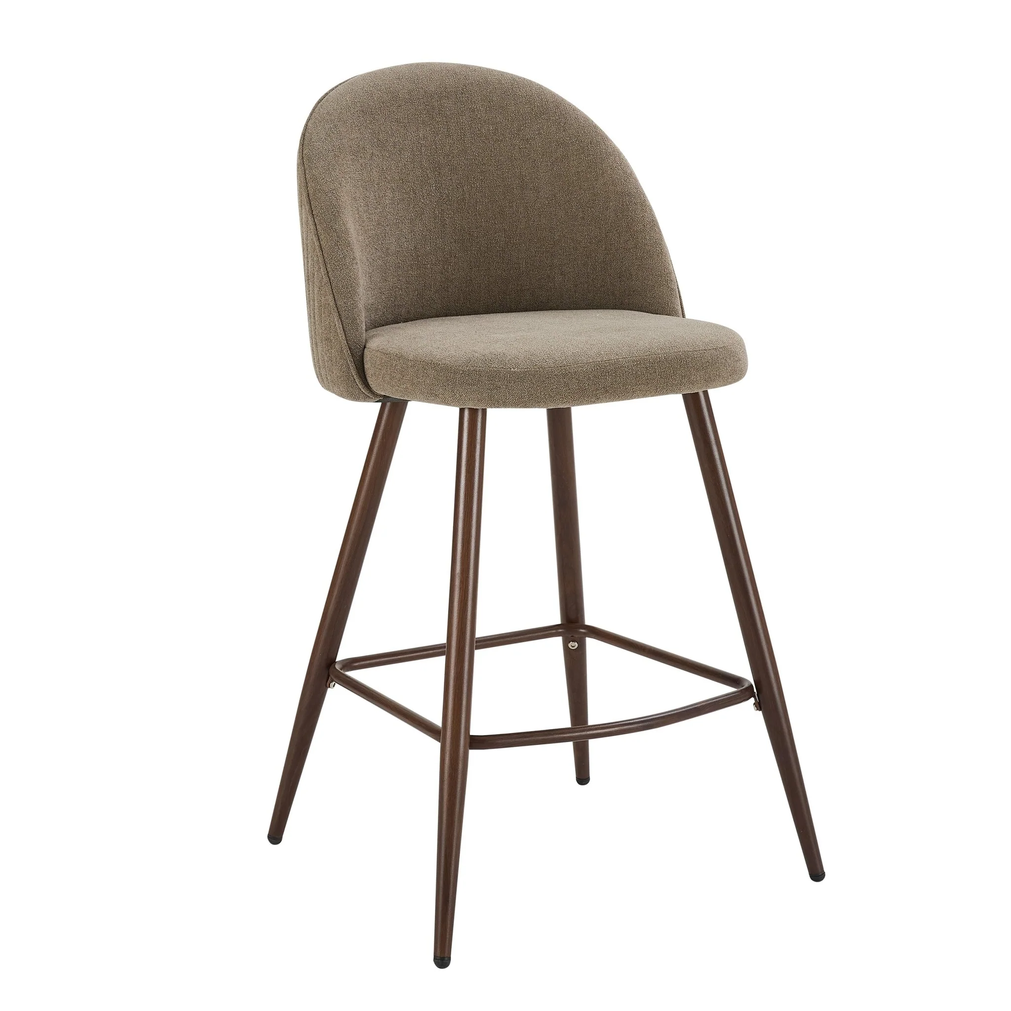 Hattie Set of 2 Barstools - Chenille Mushroom - Image 4