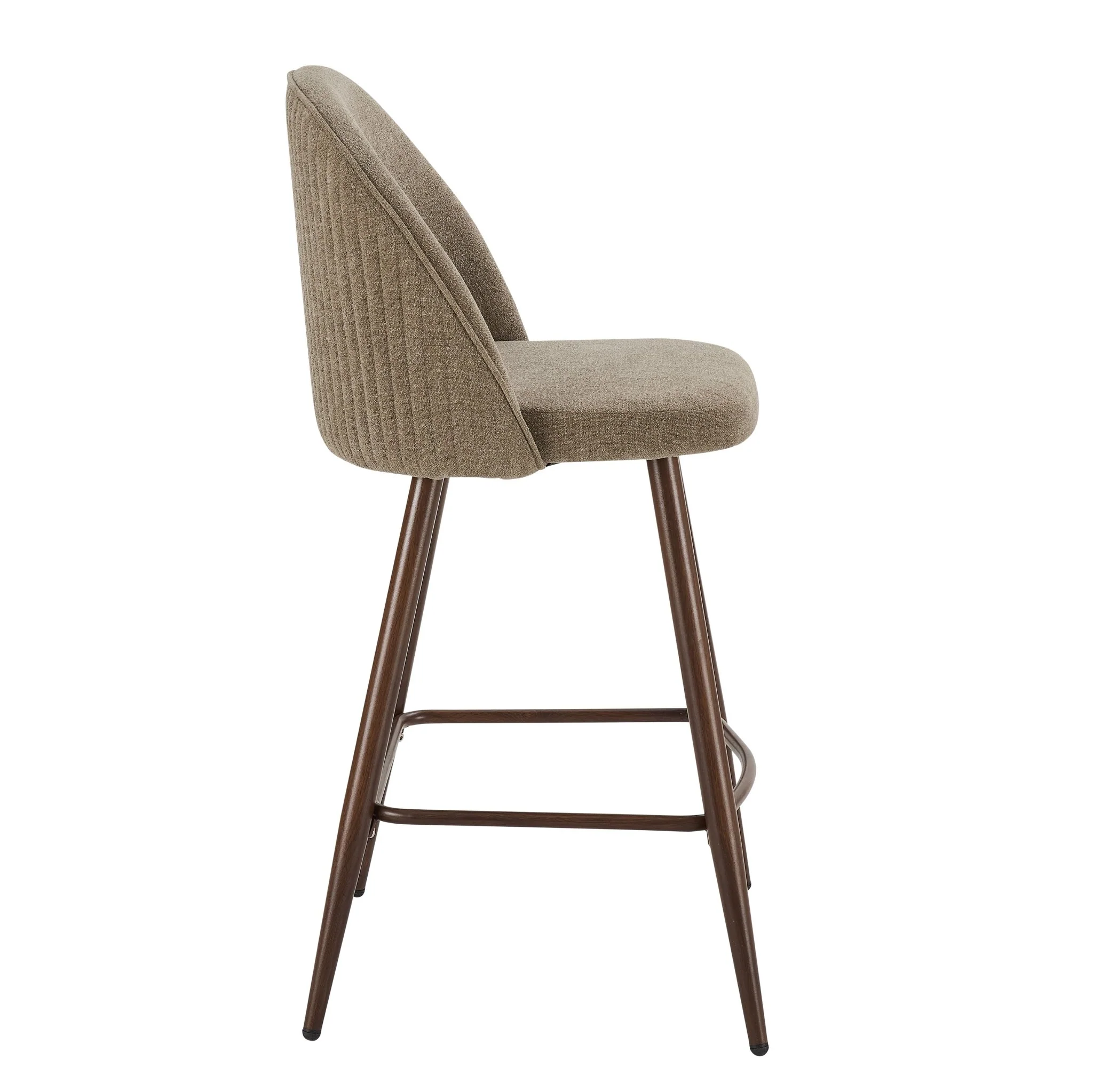 Hattie Set of 2 Barstools - Chenille Mushroom - Image 5