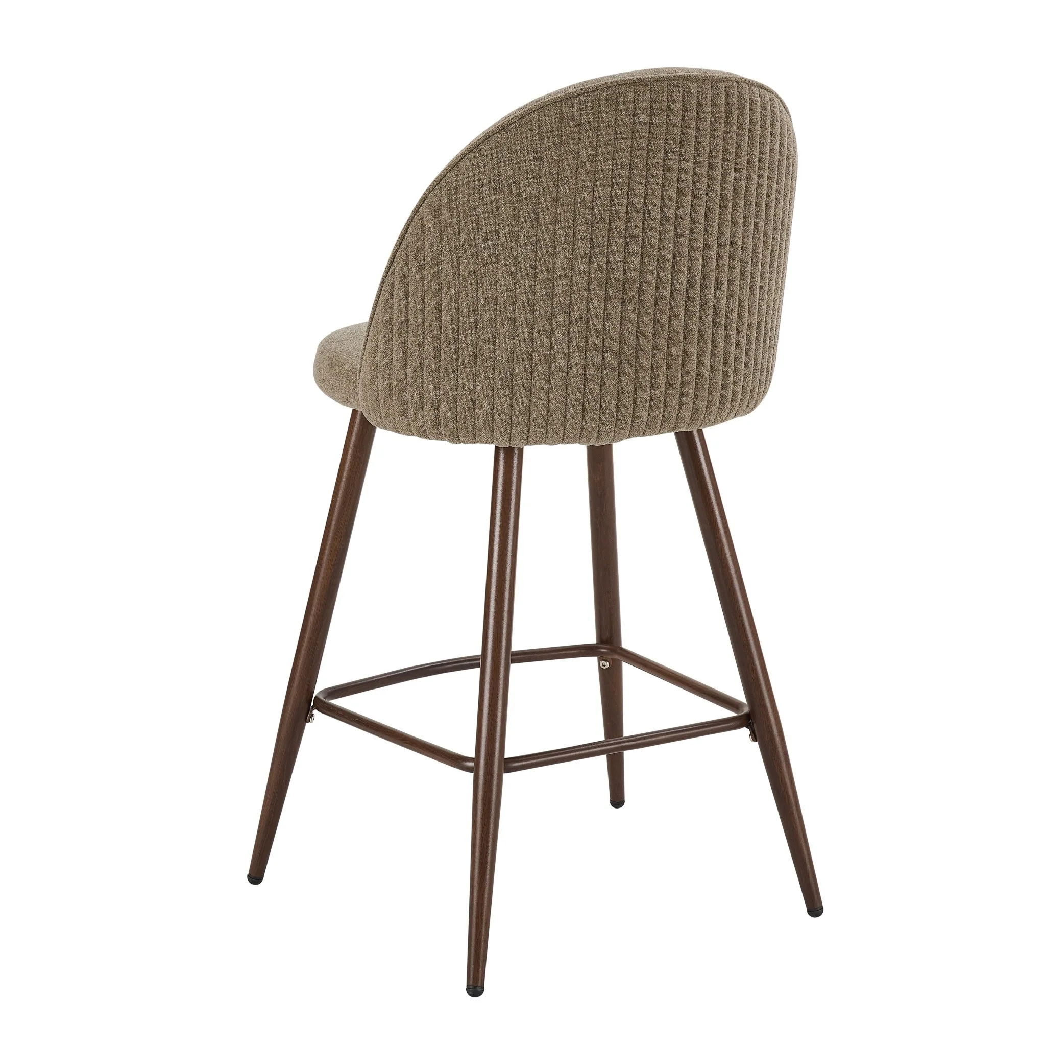 Hattie Set of 2 Barstools - Chenille Mushroom - Image 6