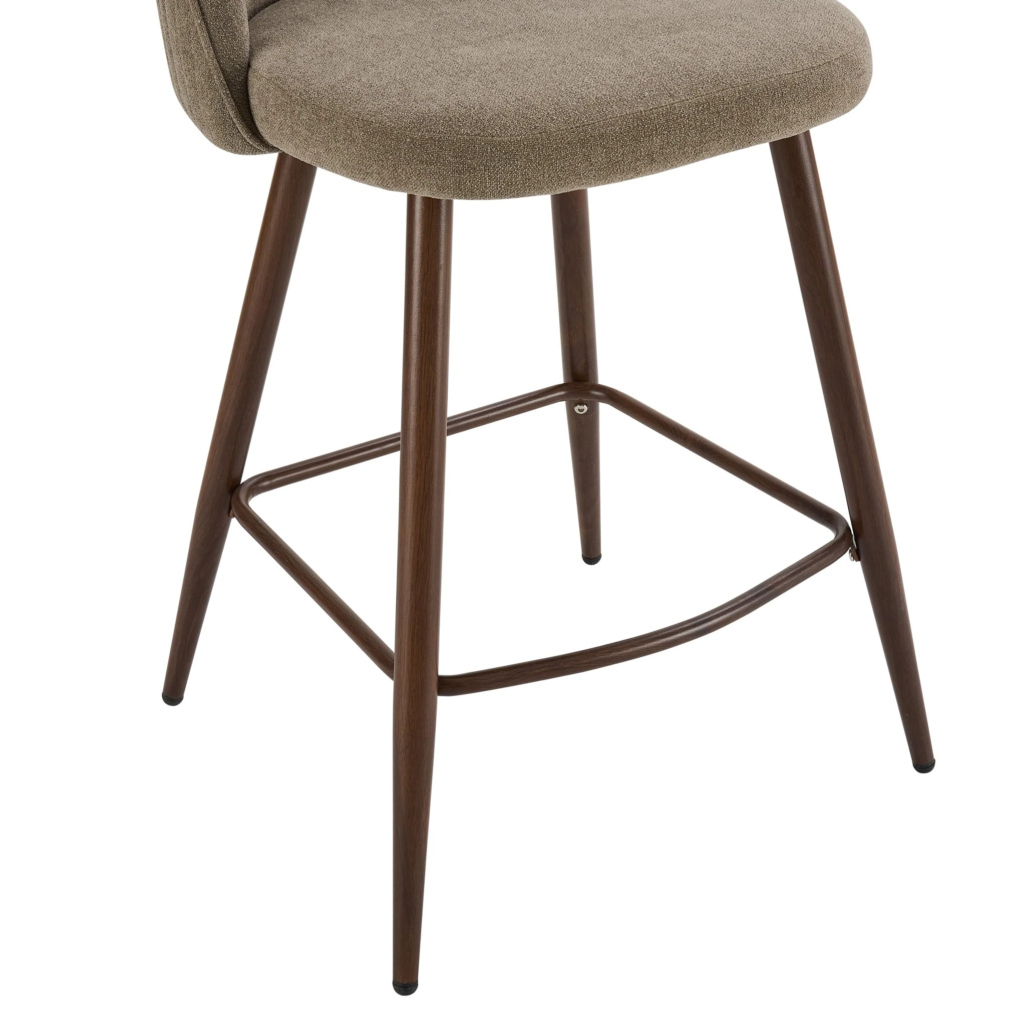 Hattie Set of 2 Barstools - Chenille Mushroom - Image 7