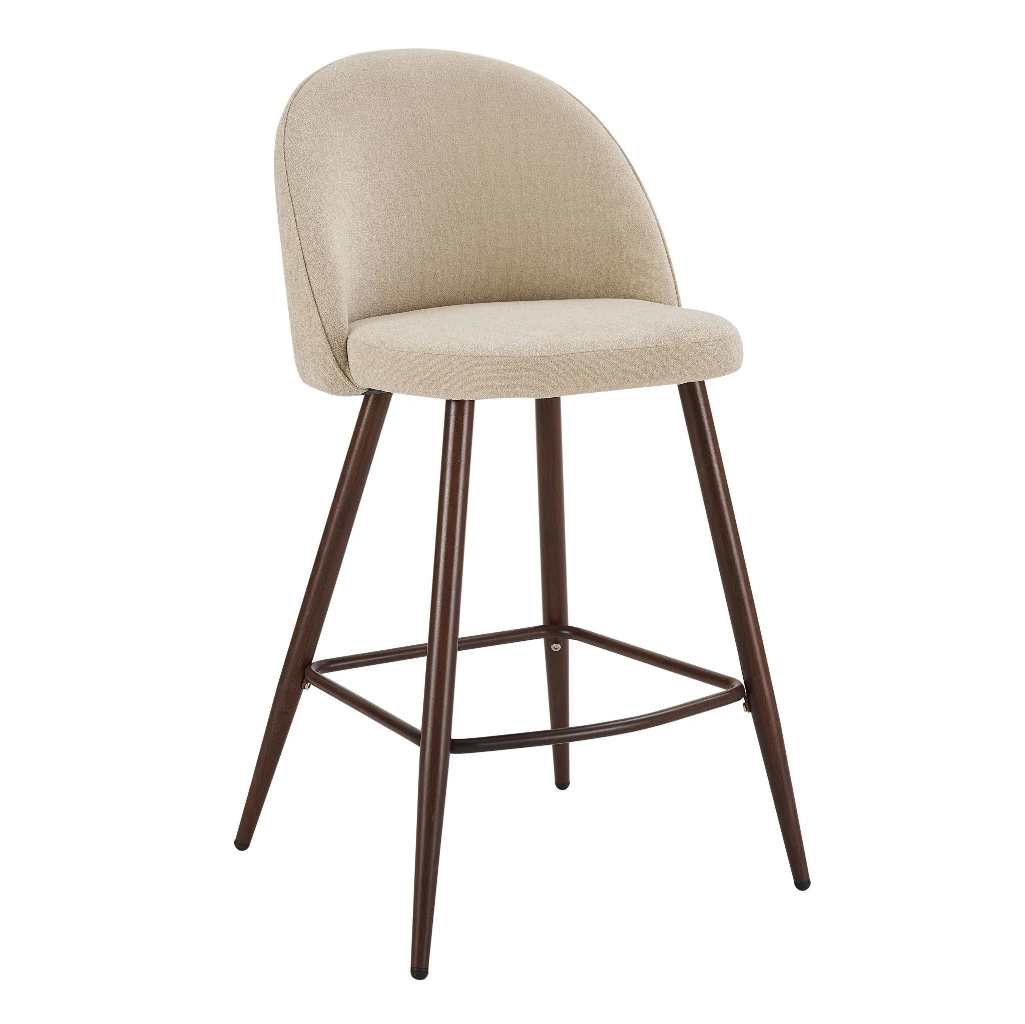 Hattie Set of 2 Barstools - Chenille Oatmeal - Image 4