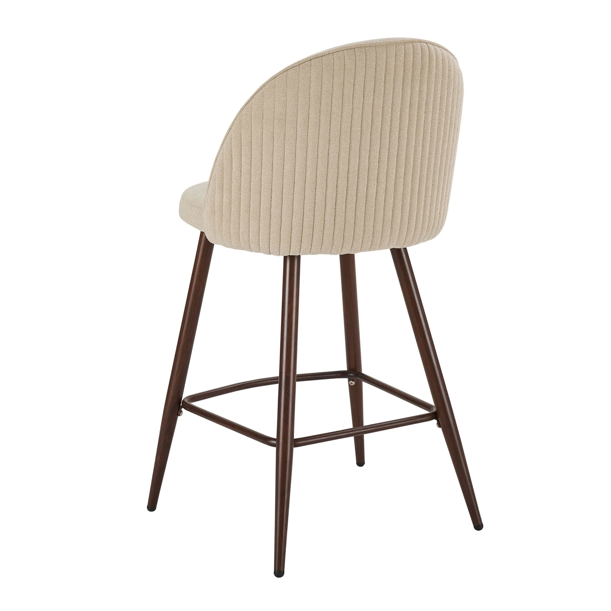 Hattie Set of 2 Barstools - Chenille Oatmeal - Image 6