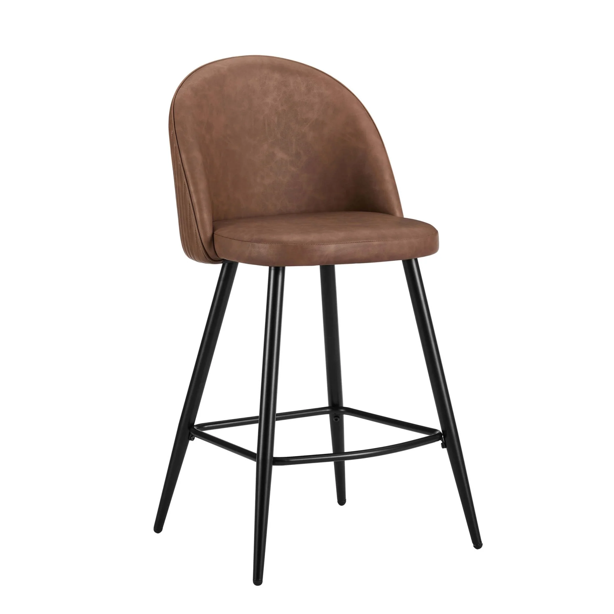Hattie Set of 2 Barstools - Faux Leather Tan - Image 4