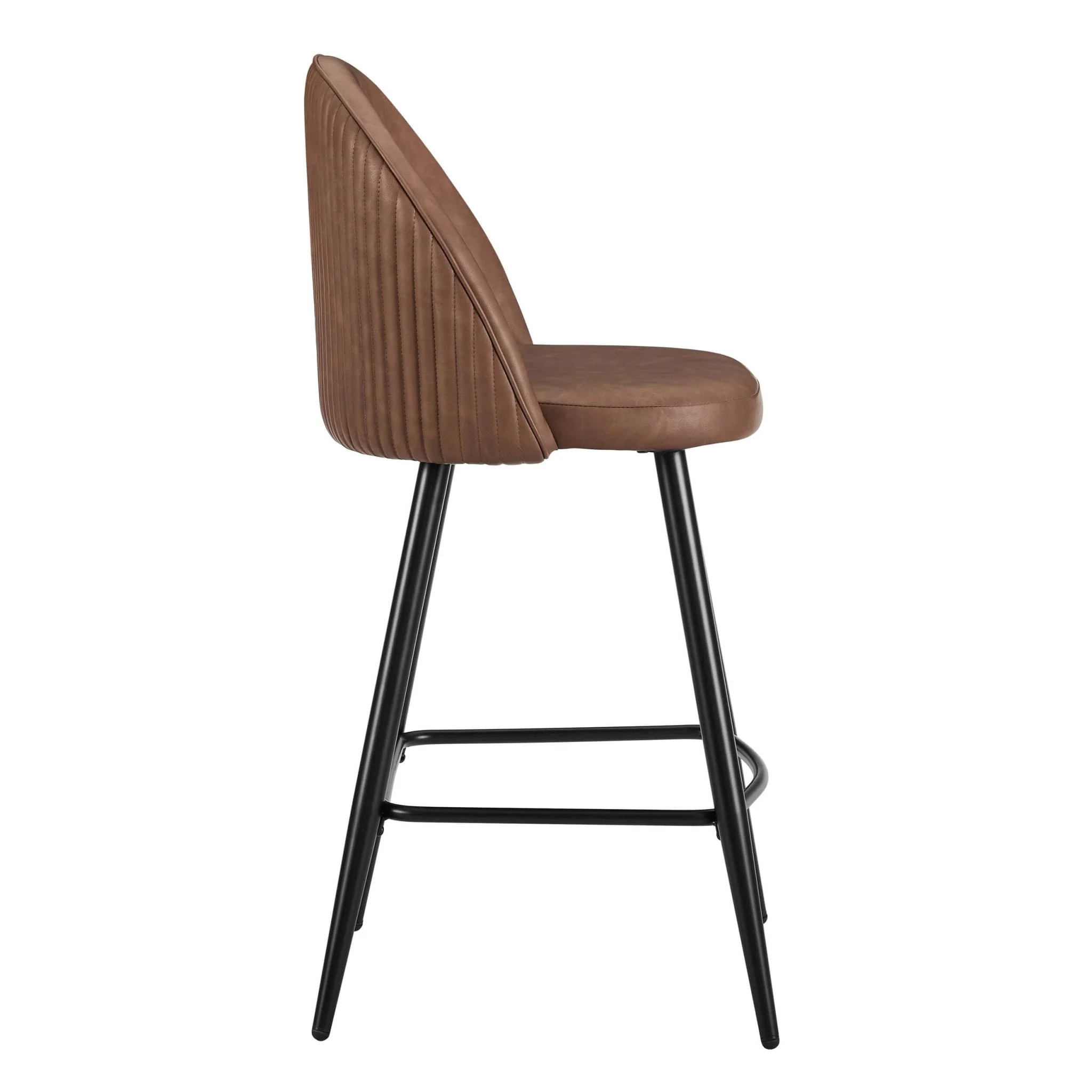 Hattie Set of 2 Barstools - Faux Leather Tan - Image 5