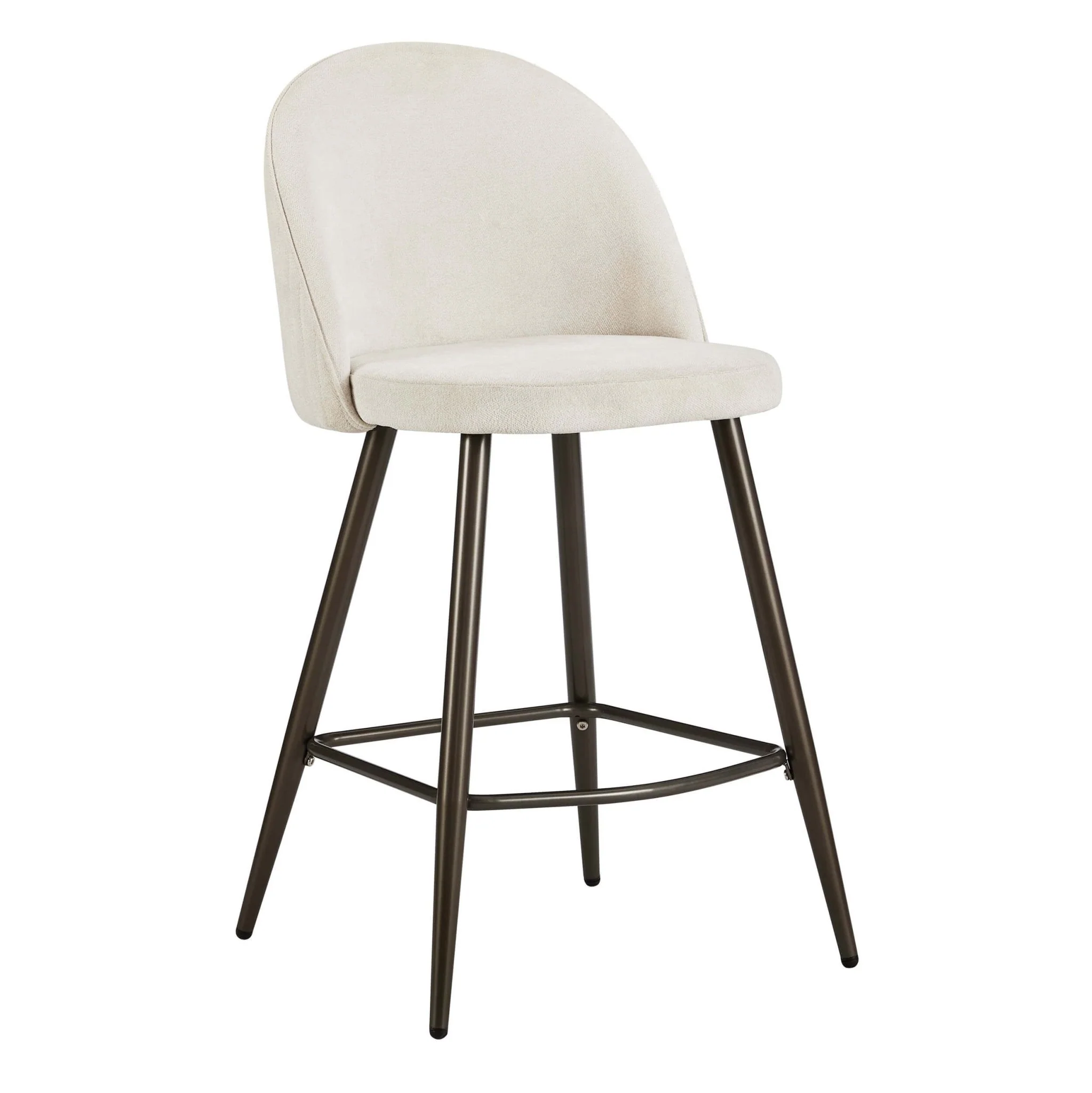 Hattie Set of 2 Barstools - Ivory Chenille - Image 4