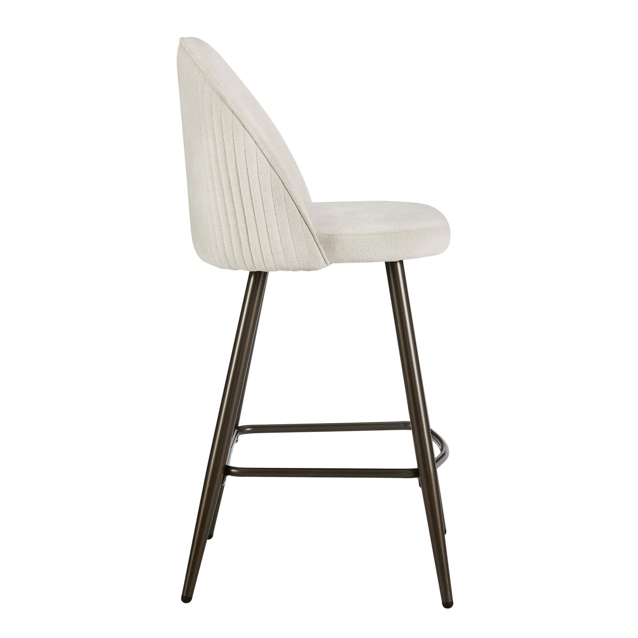 Hattie Set of 2 Barstools - Ivory Chenille - Image 5
