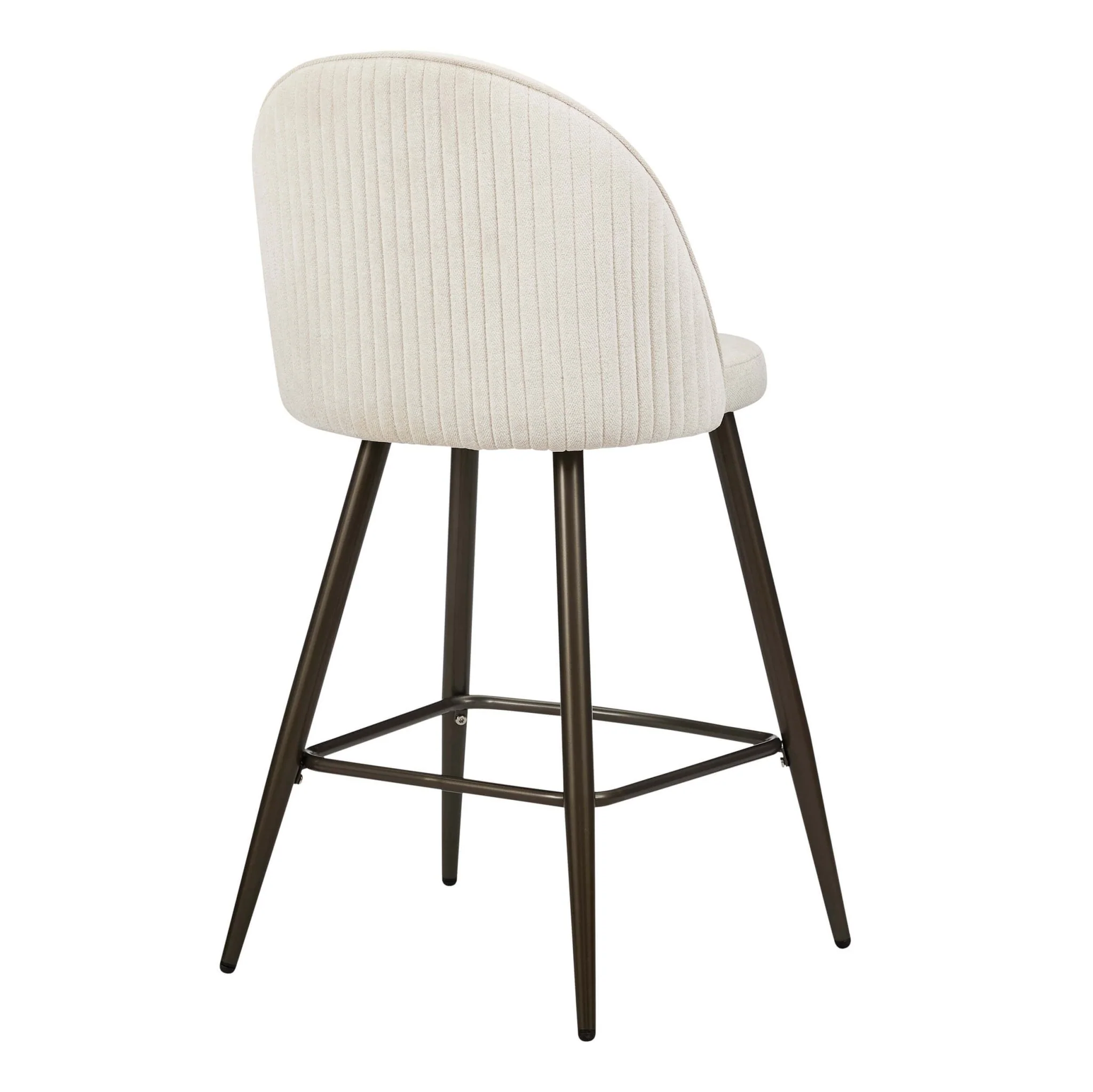 Hattie Set of 2 Barstools - Ivory Chenille - Image 6