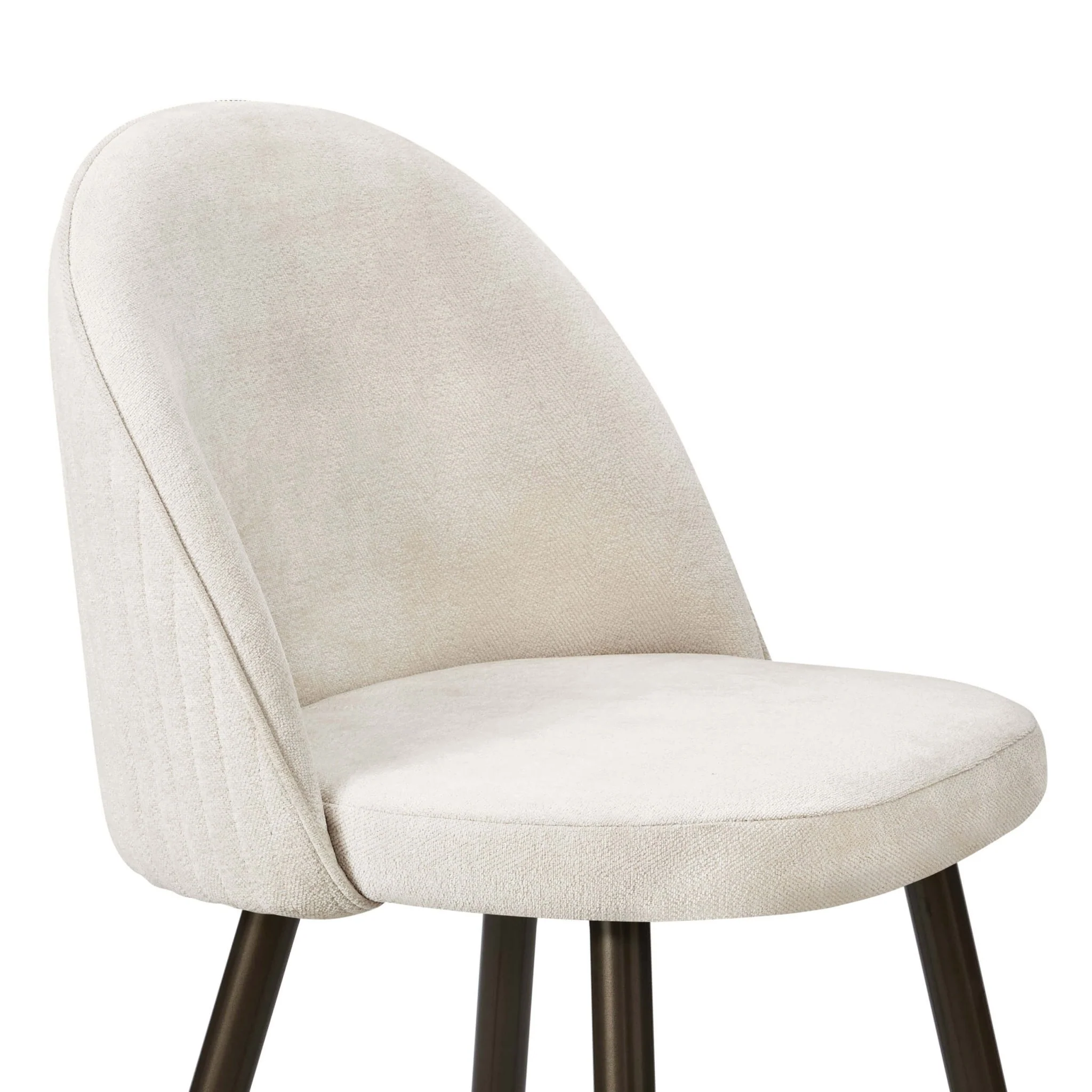 Hattie Set of 2 Barstools - Ivory Chenille - Image 7
