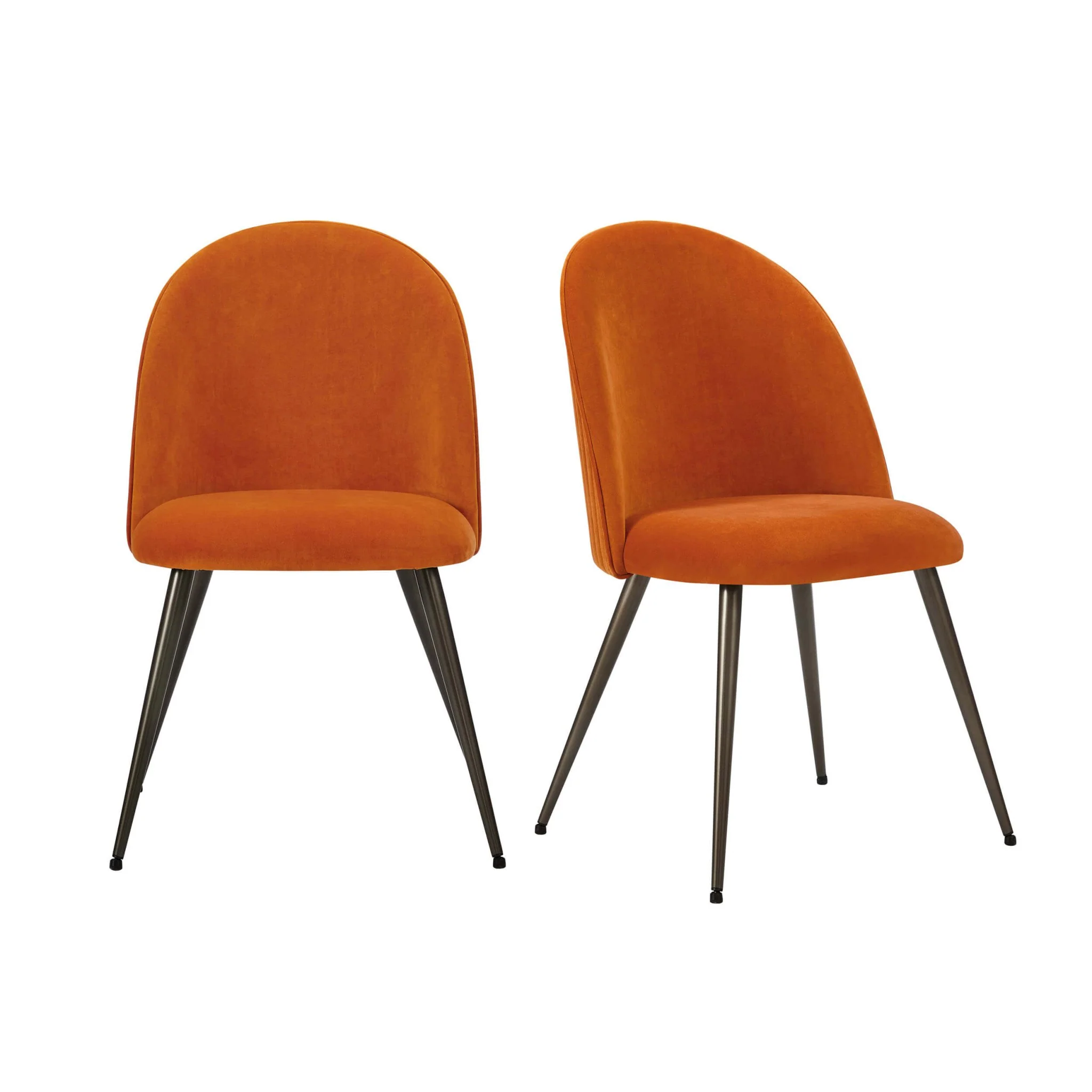 Hattie Set of 2 Dining Chairs - Bright Orange - Image 4