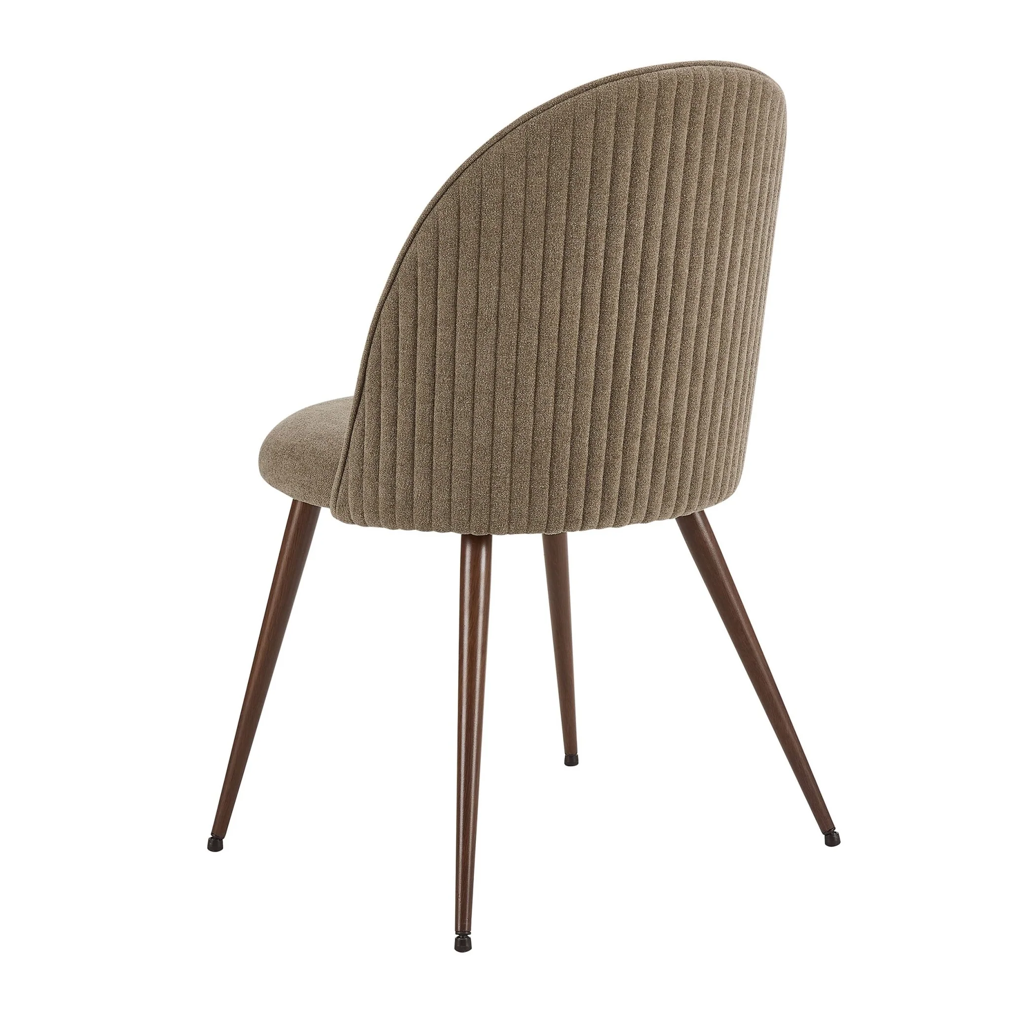 Hattie Set of 2 Dining Chairs - Chenille Mushroom - Image 6